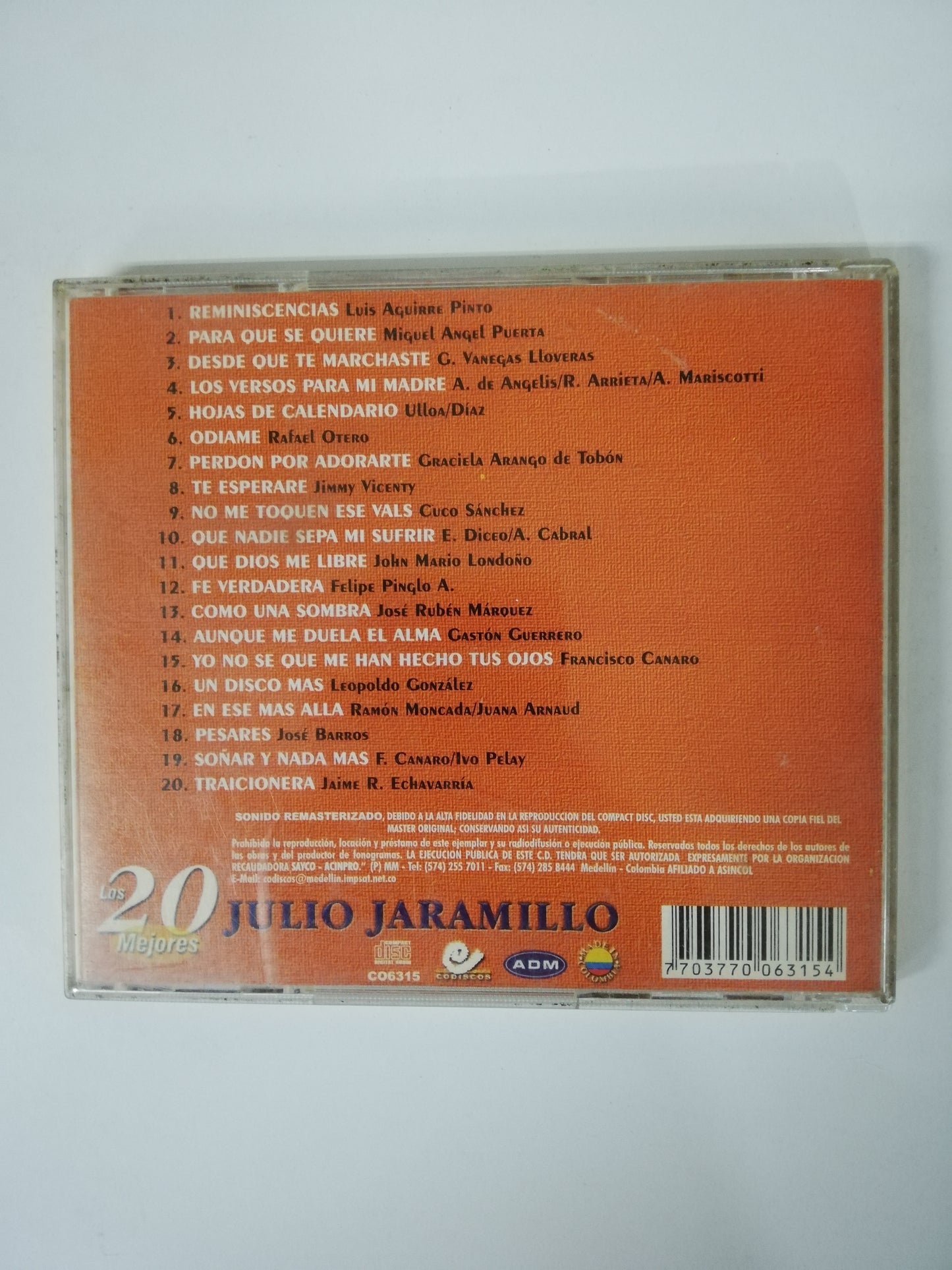 CD JULIO JARAMILLO - LOS 20 MEJORES