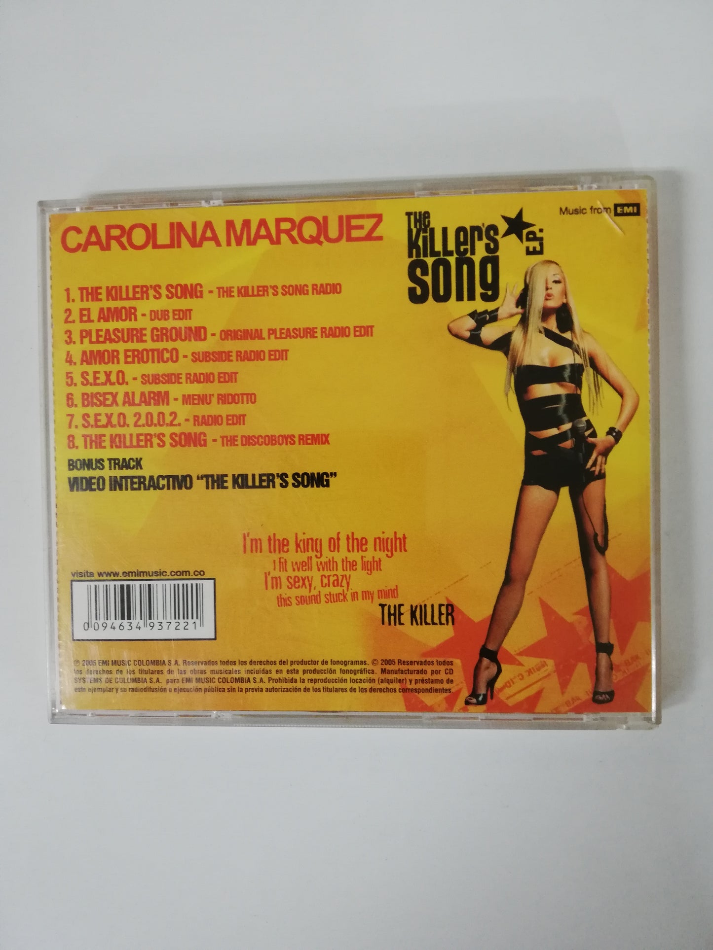 CD CAROLINA MARQUEZ - THE KILLER´S SONG
