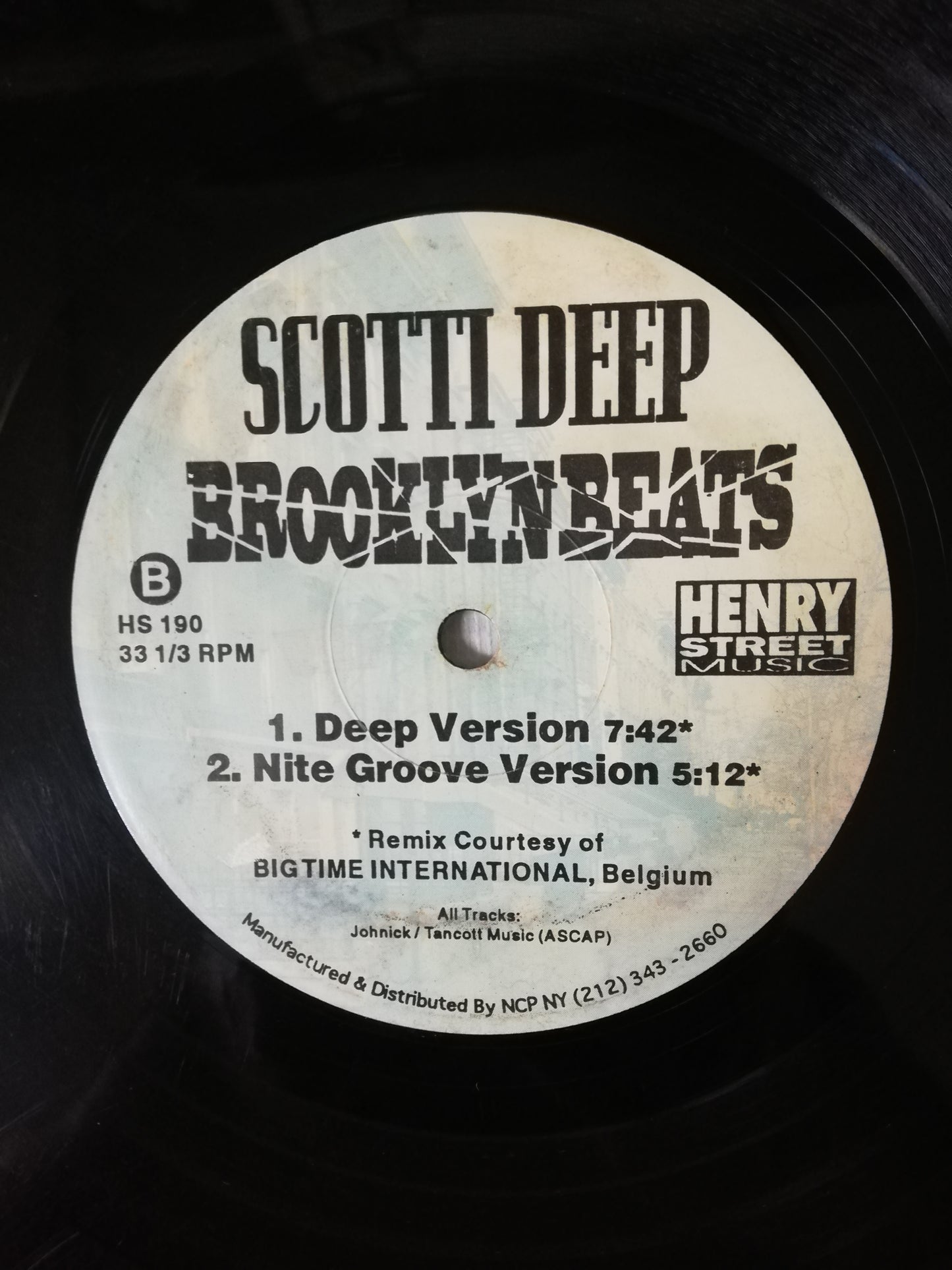 LP SCOTTI DEEP - BROOKLYN BEATS