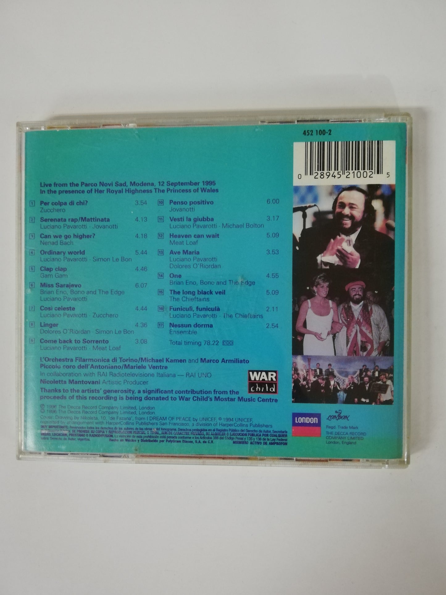 CD LUCIANO PAVAROTTI & FRIENDS - TOGHETHER FOR THE CHILDREN OF BOSNIA