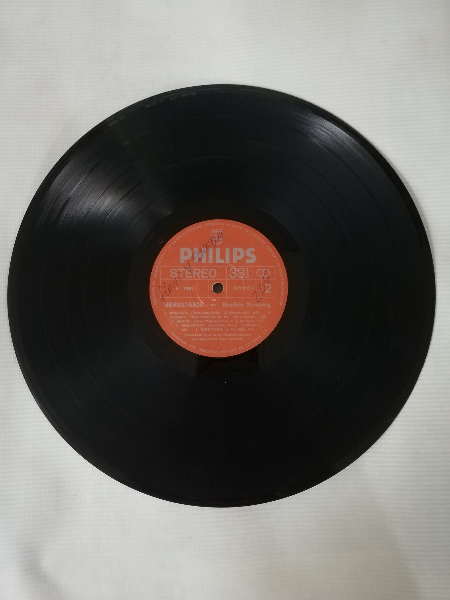 LP BERDIEN STENBERG - BERDINERIE - ORCHESTRA ARRANGED AND CONDUCTED BY HARRY VAN HOOF