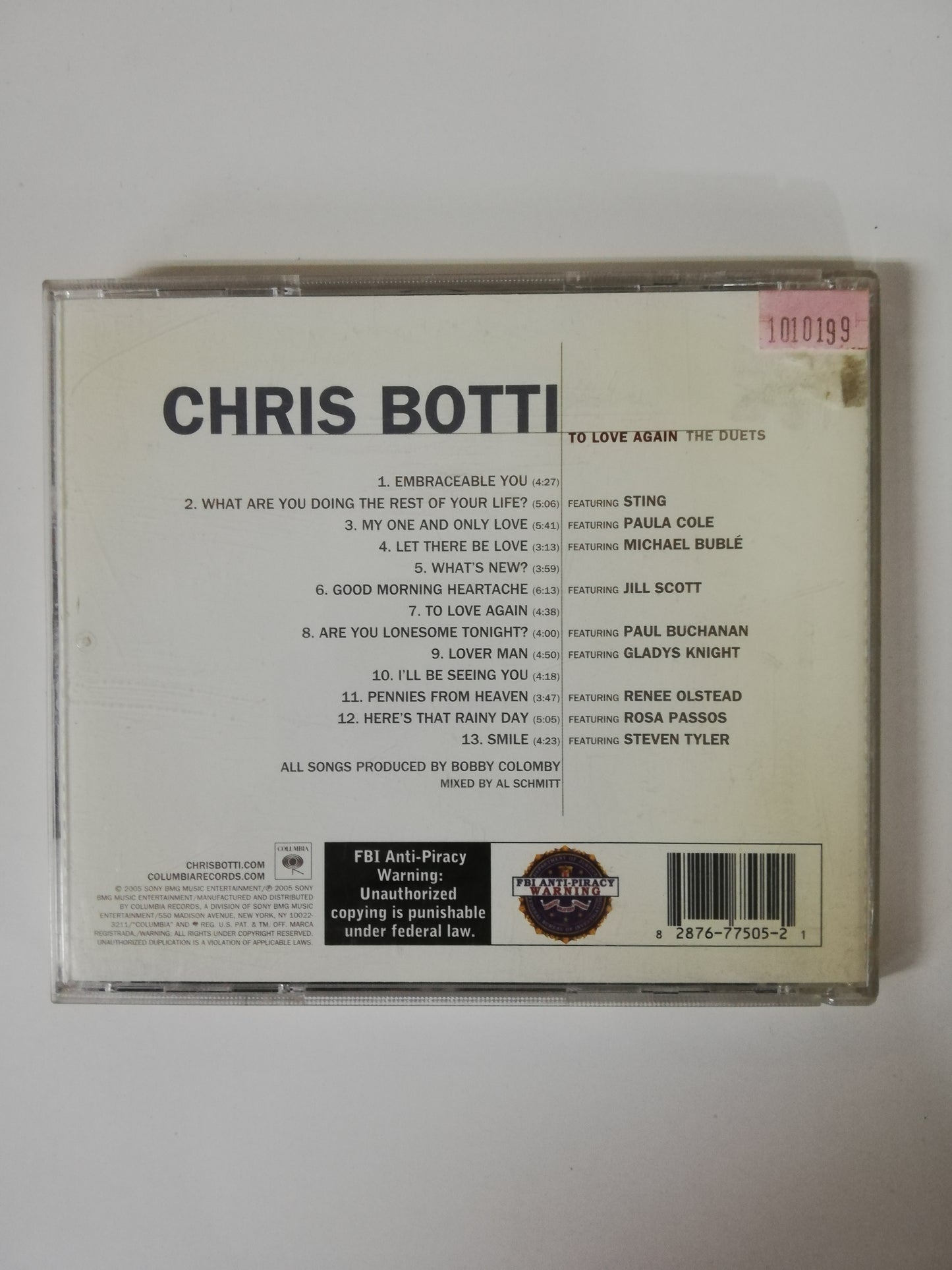 CD CHRIS BOTTI - TO LOVE AGAIN ( THE DUETS )