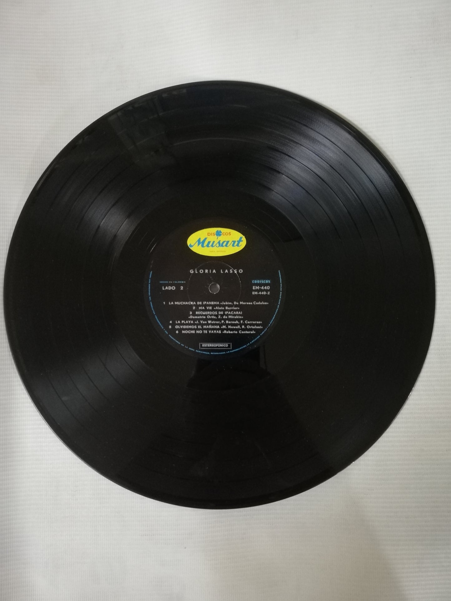 LP GLORIA LASSO - GLORIA LASSO CON LA ORQUESTA DE NACHO ROSALES, GUSTAVO PIMENTEL Y JORGE ORTEGA