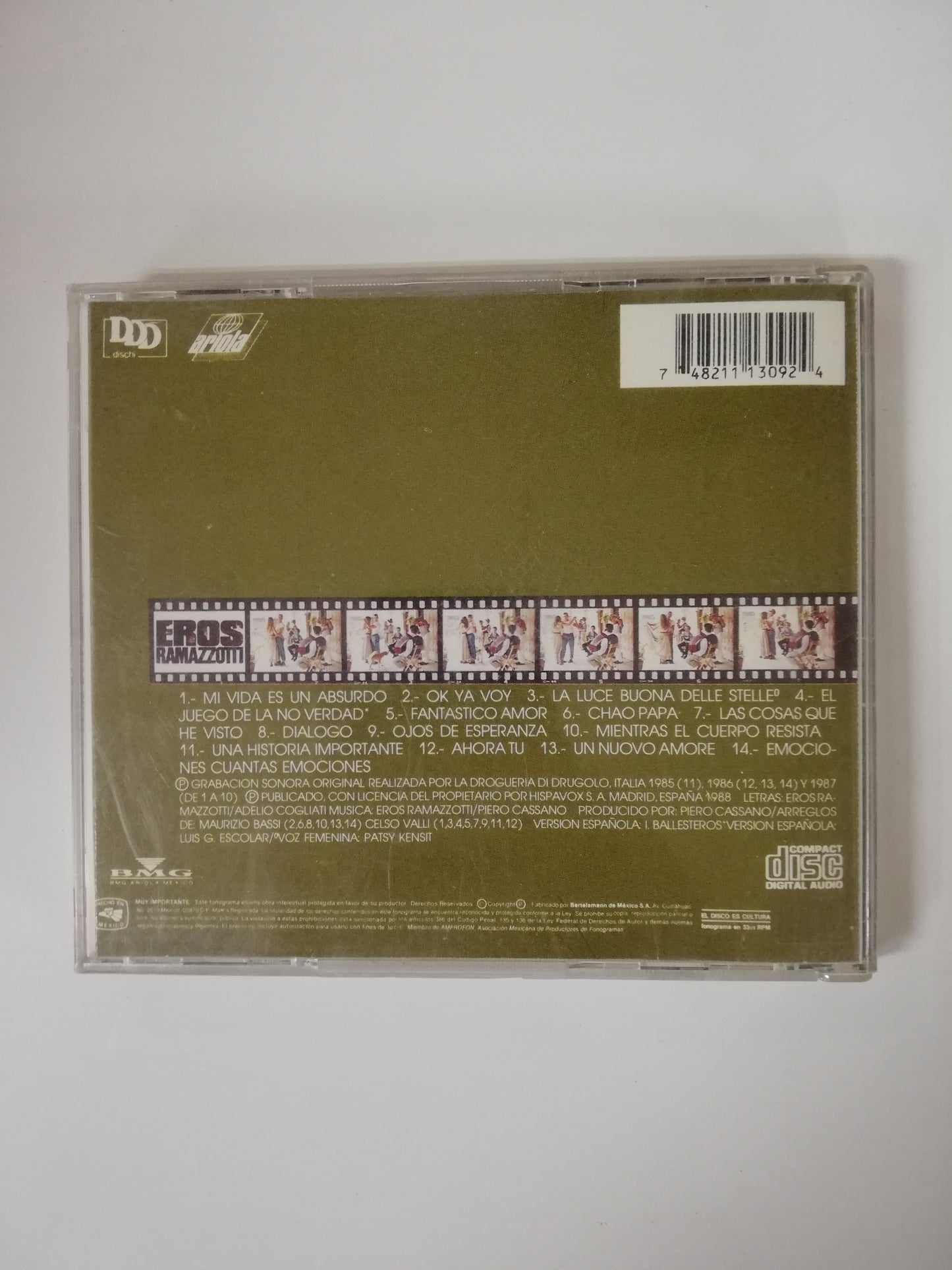 CD EROS RAMAZZOTTI - EN CIERTOS MOMENTOS