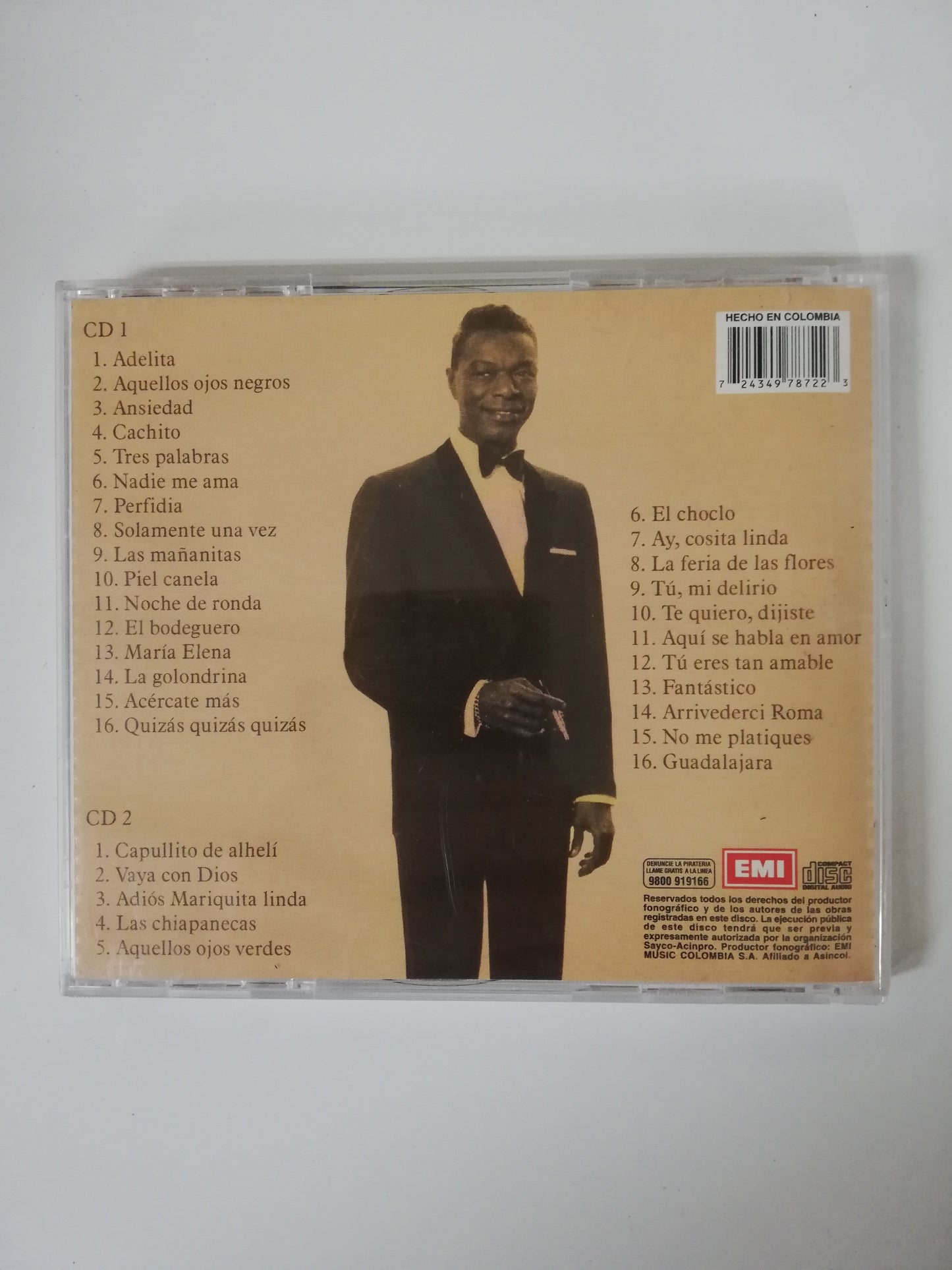 CD NAT KING COLE - INOLVIDABLE - CD X 2
