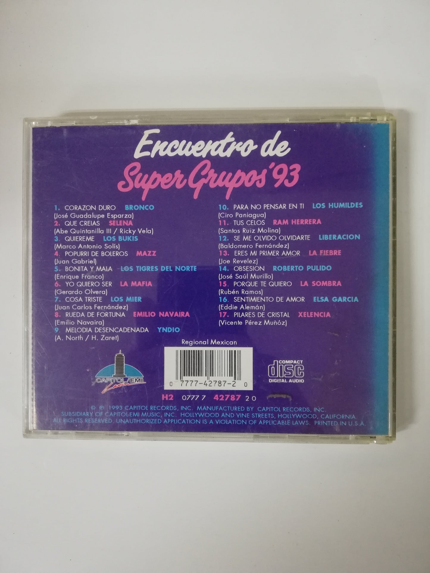 CD ENCUENTRO DE SUPER GRUPOS ´93 - VARIOS ARTISTAS