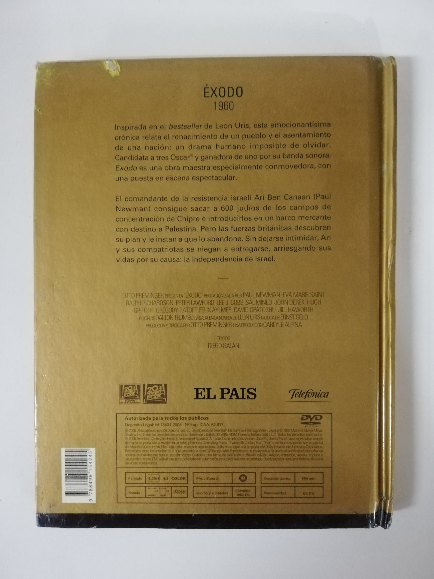 DVD EXODO 1960 - COLECCIÓN CINE DE ORO