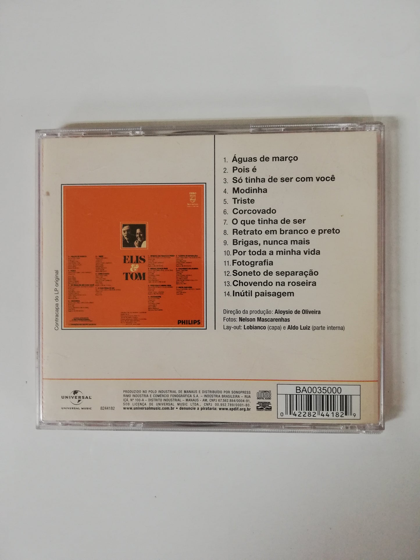 CD ELIS REGINA & TOM JOBIN - ELIS & TOM