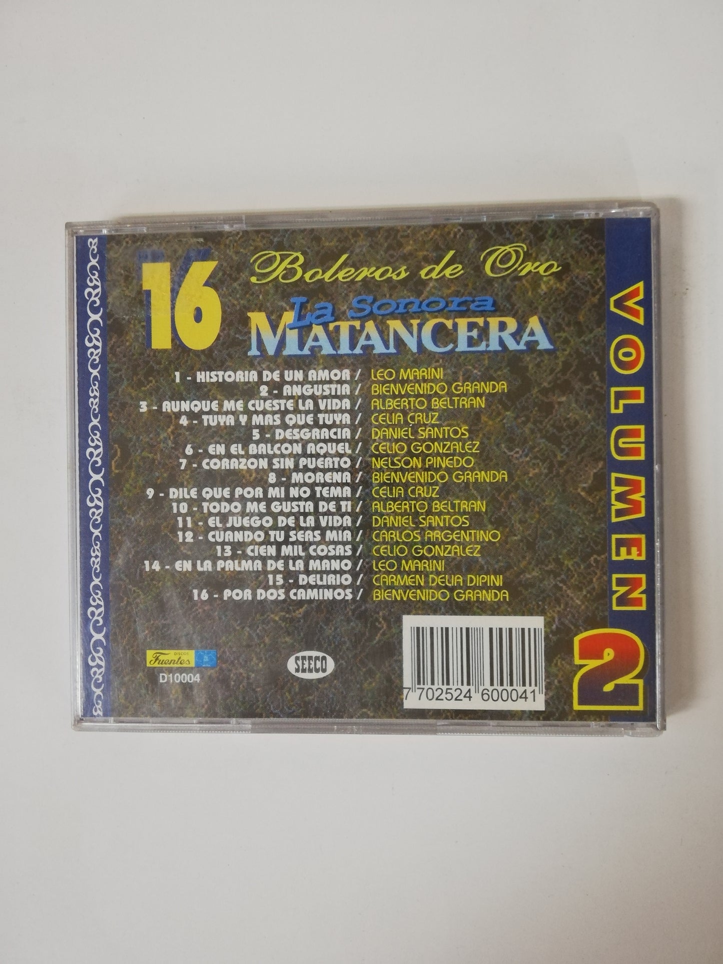 CD LA SONORA MATANCERA - 16 BOLEROS DE ORO VOL. 2