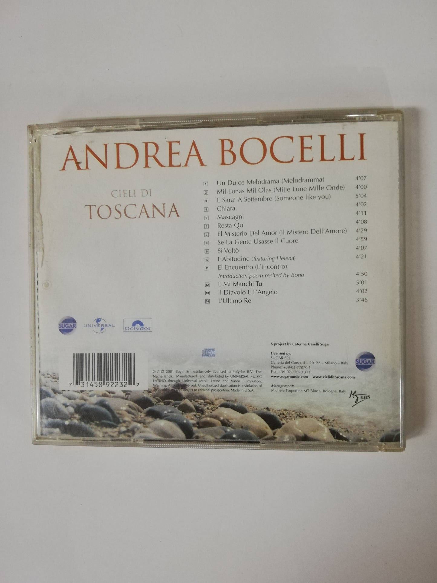 CD ANDREA BOCELLI - CIELI DI TOSCANA
