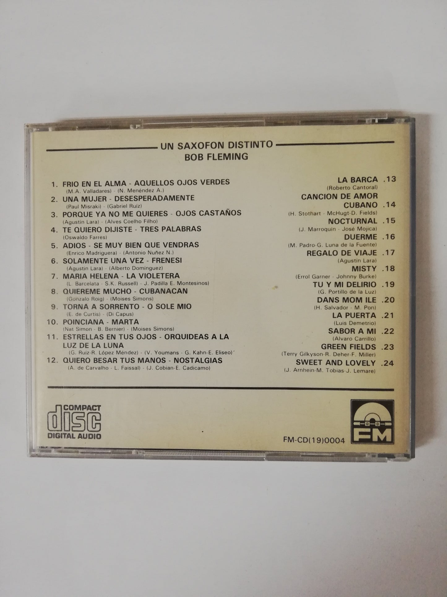 CD BOBB FLEMING - UN SAXOFÓN DISTINTO