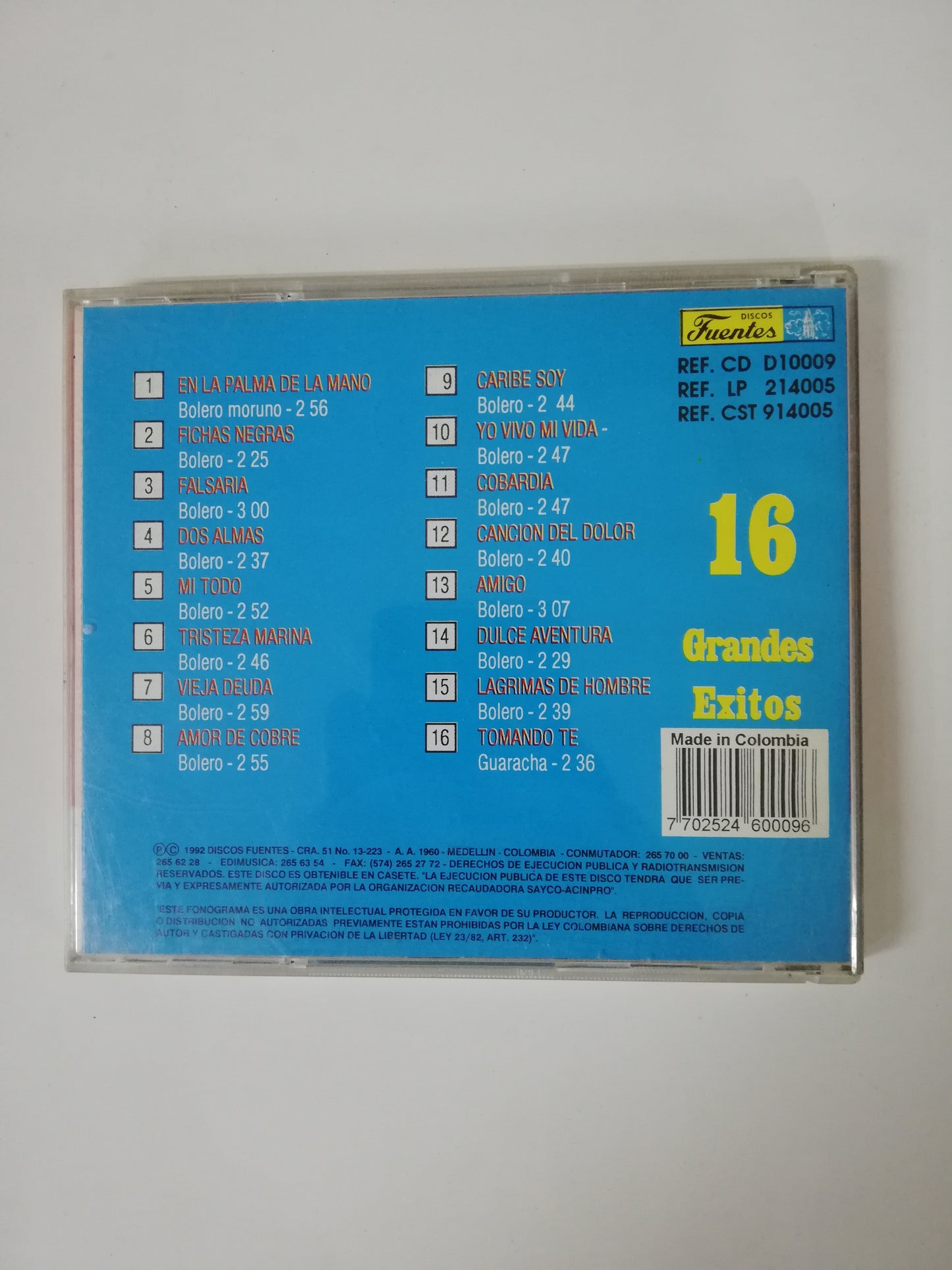 CD LEO MARINI - REMINISCENCIAS - 16 GRANDES EXITOS