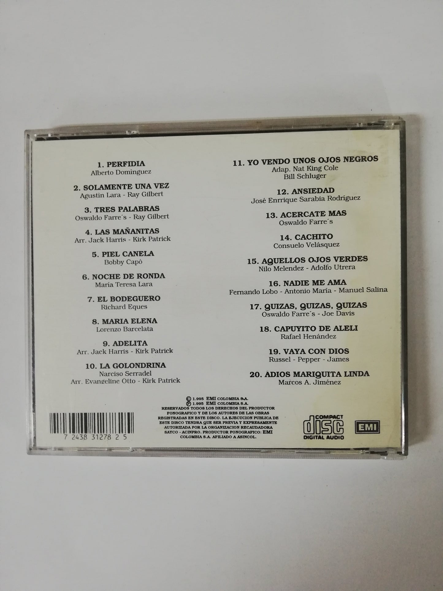 CD NAT KING COLE - 20 GRANDES EXITOS