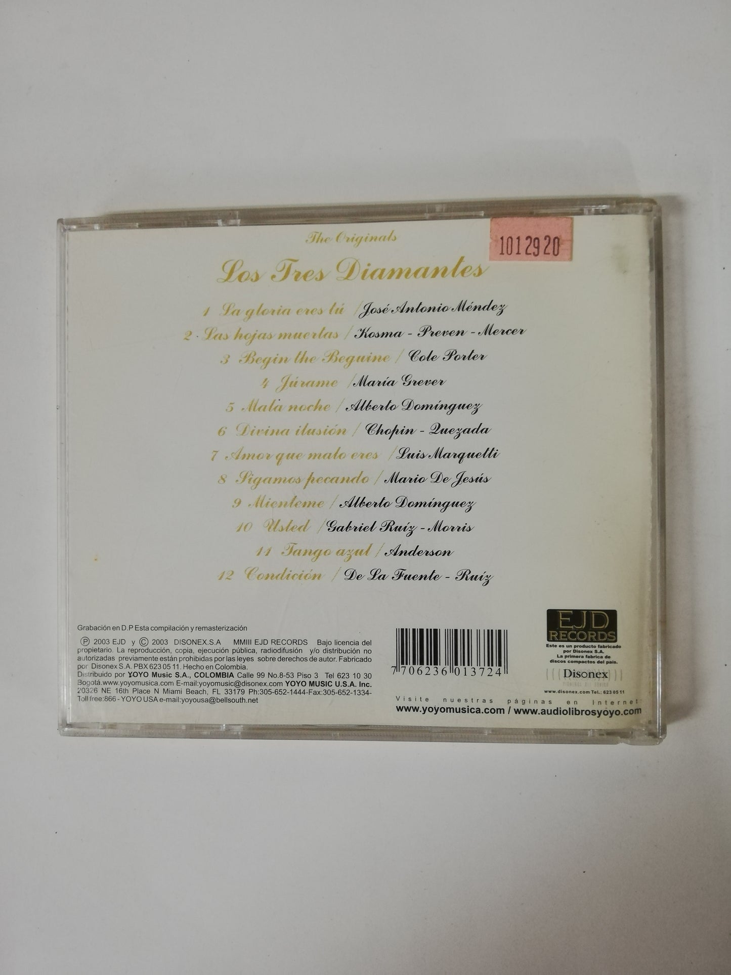 CD LOS TRES DIAMANTES - BOLEROS EN TRIO