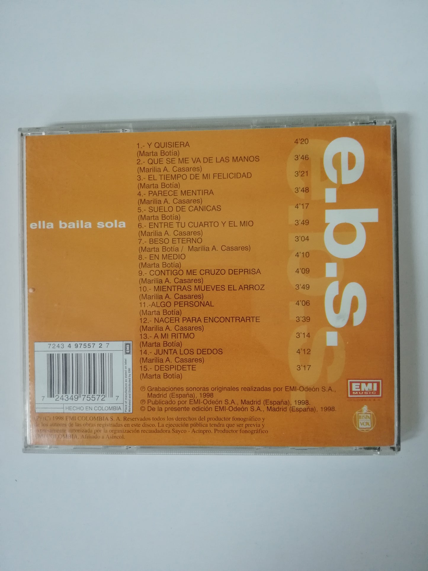 CD ELLA BAILA SOLA - E. B. S.