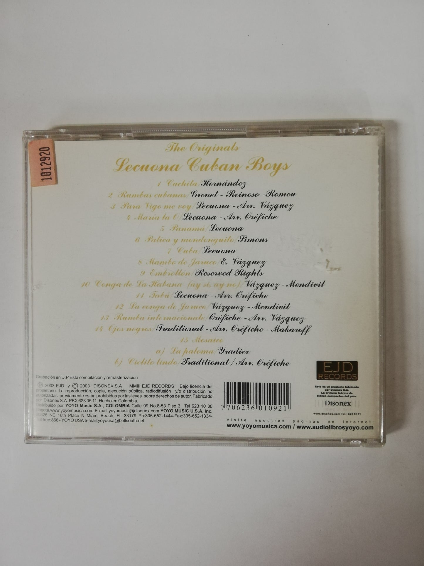 CD LECUONA CUBAN BOYS - CONGAS AND RUMBAS FROM THE UNFORGETTABLE BAND