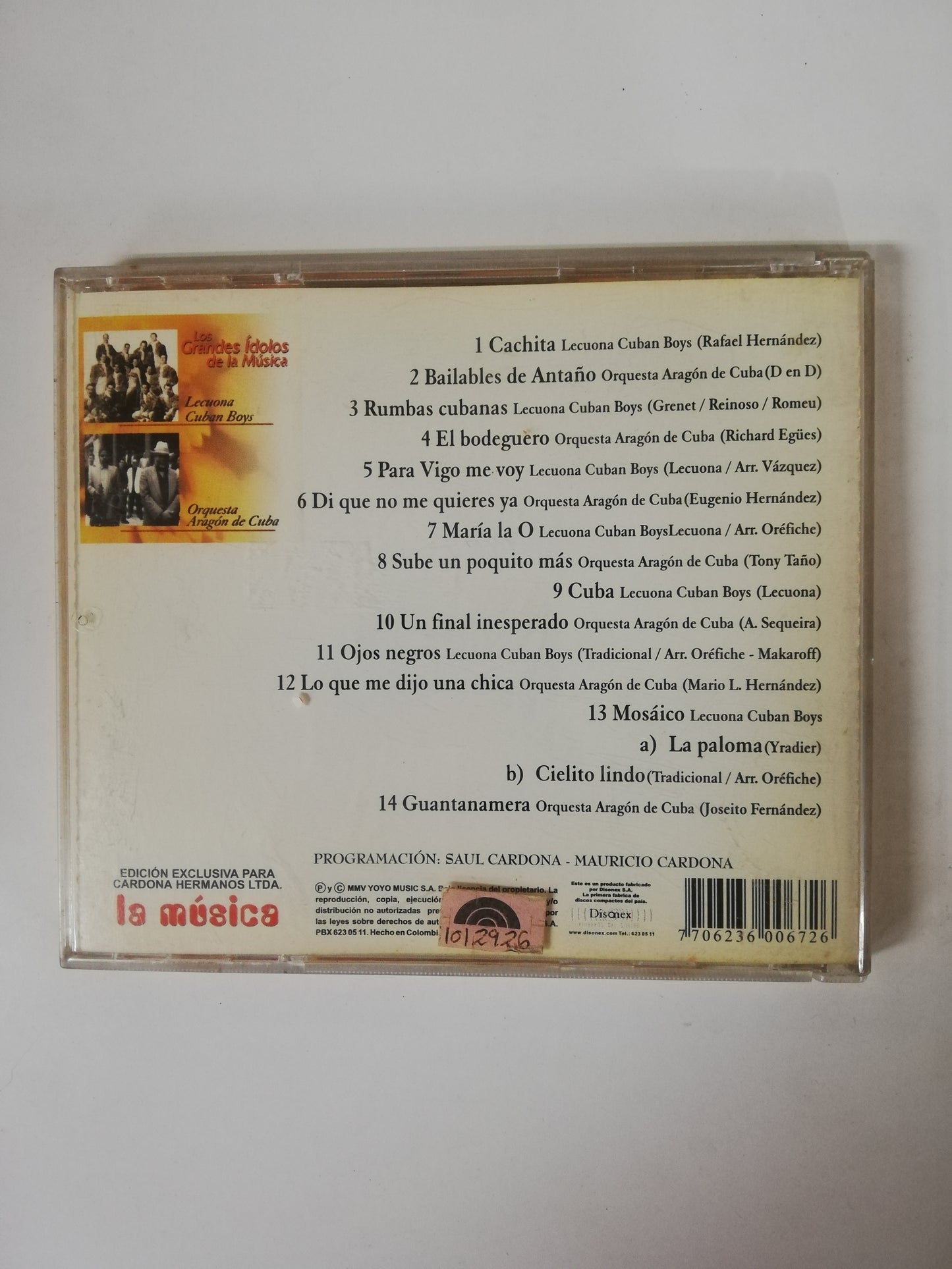 CD LECUONA CUBAN BOYS / ORQUESTA ARAGÓN DE CUBA - LOS GRANDES IDOLOS DE LA MÚSICA