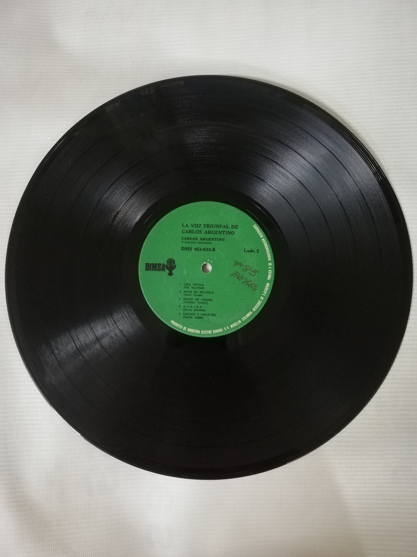 LP CARLOS ARGENTINO Y CONJUNTO CONTINENTAL - LA VOZ TRIUNFAL DE CARLOS ARGENTINO