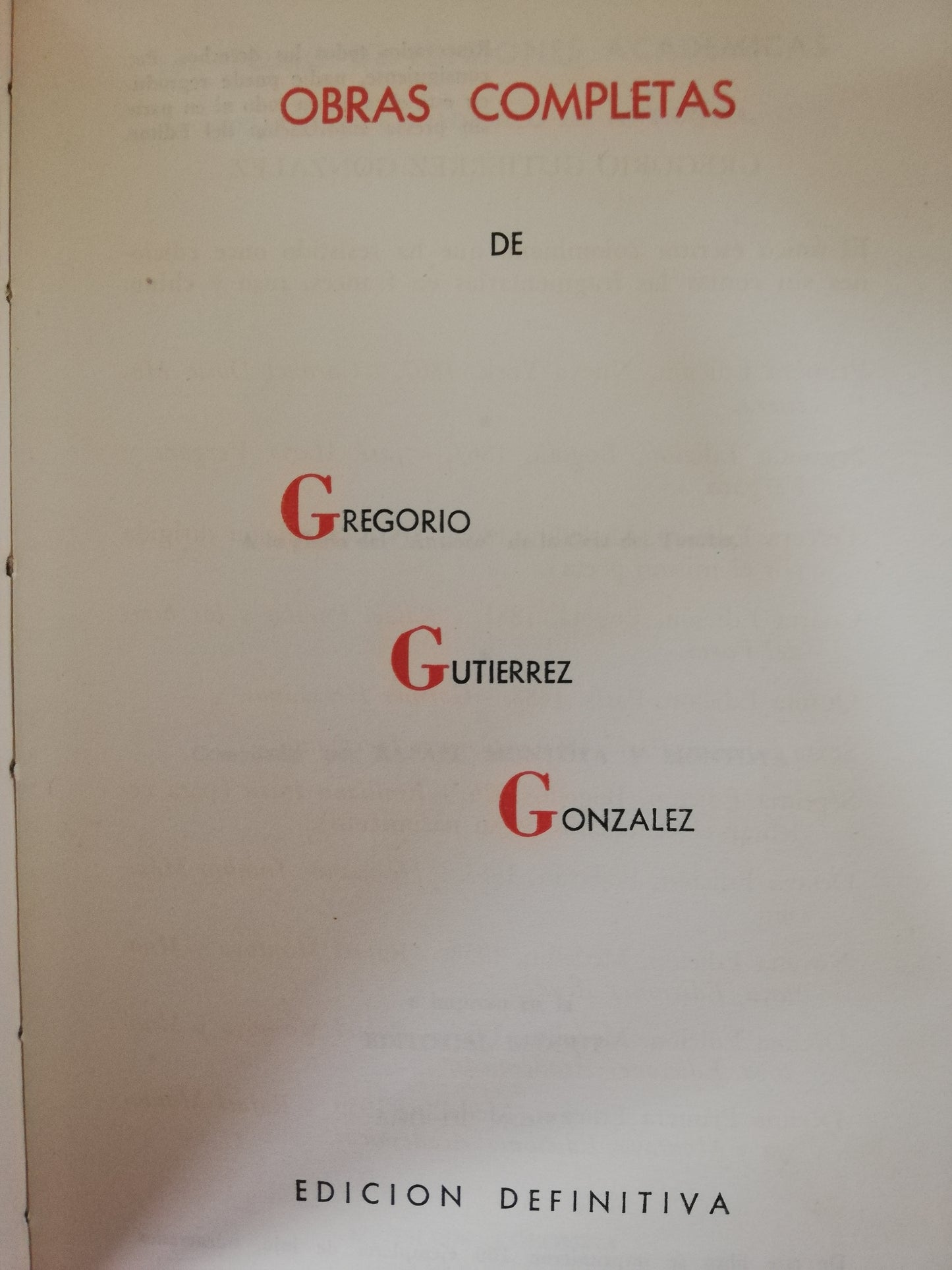 OBRAS COMPLETAS - GREGORIO GUTIERREZ GONZALEZ