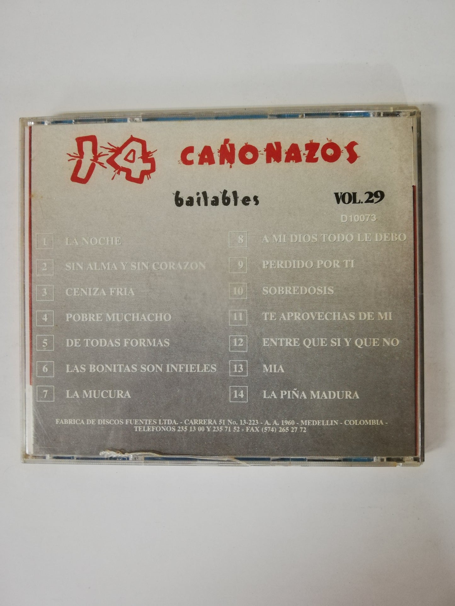 CD 14 CAÑONAZOS BAILABLES - 14 CAÑONAZOS BAILABLES VOL. 29