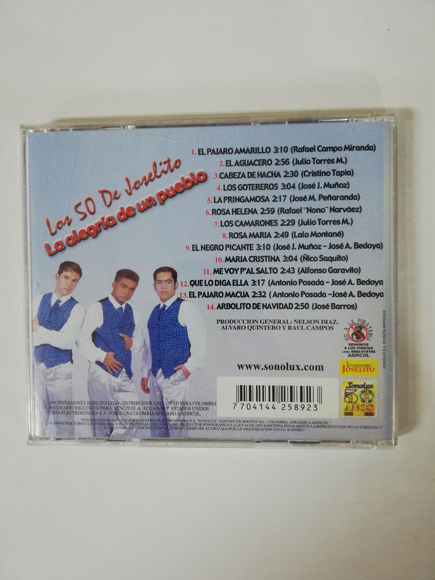 CD LOS 50 DE JOSELITO - LA ALEGRIA DE UN PUEBLO