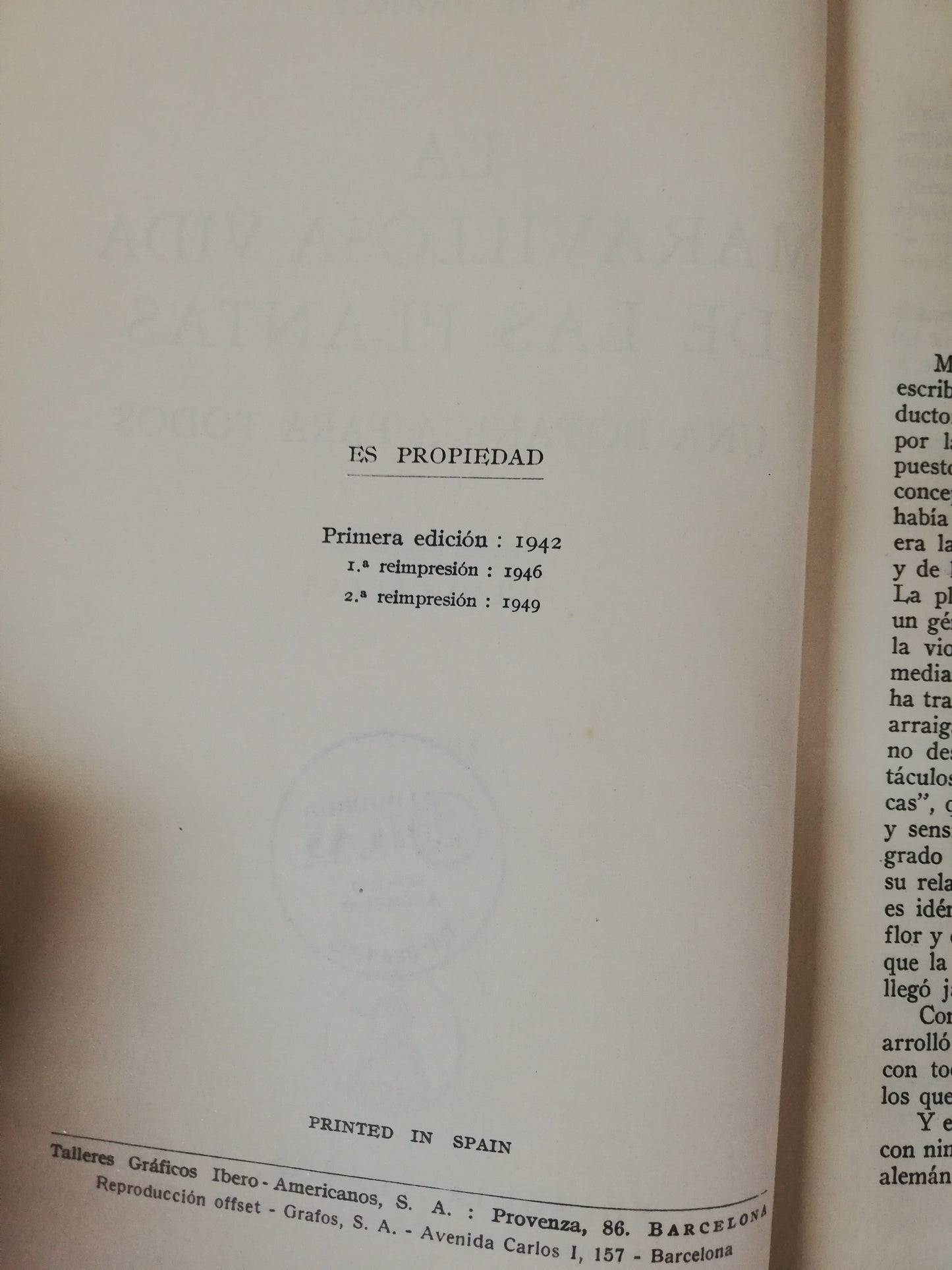 LA MARAVILLOSA VIDA DE LAS PLANTAS: UNA BOTÁNICA AL ALCANCE DE TODOS - R. H. FRANCÉ