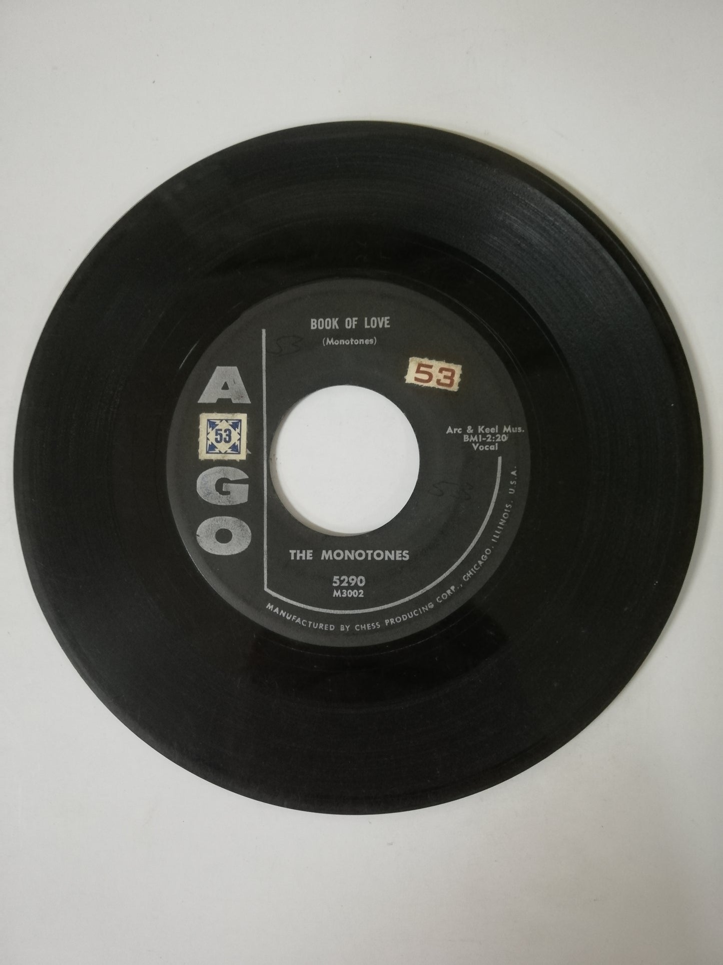 VINILO THE MONOTONES - BOOK OF LOVE / YOU NEVER LOVED ME