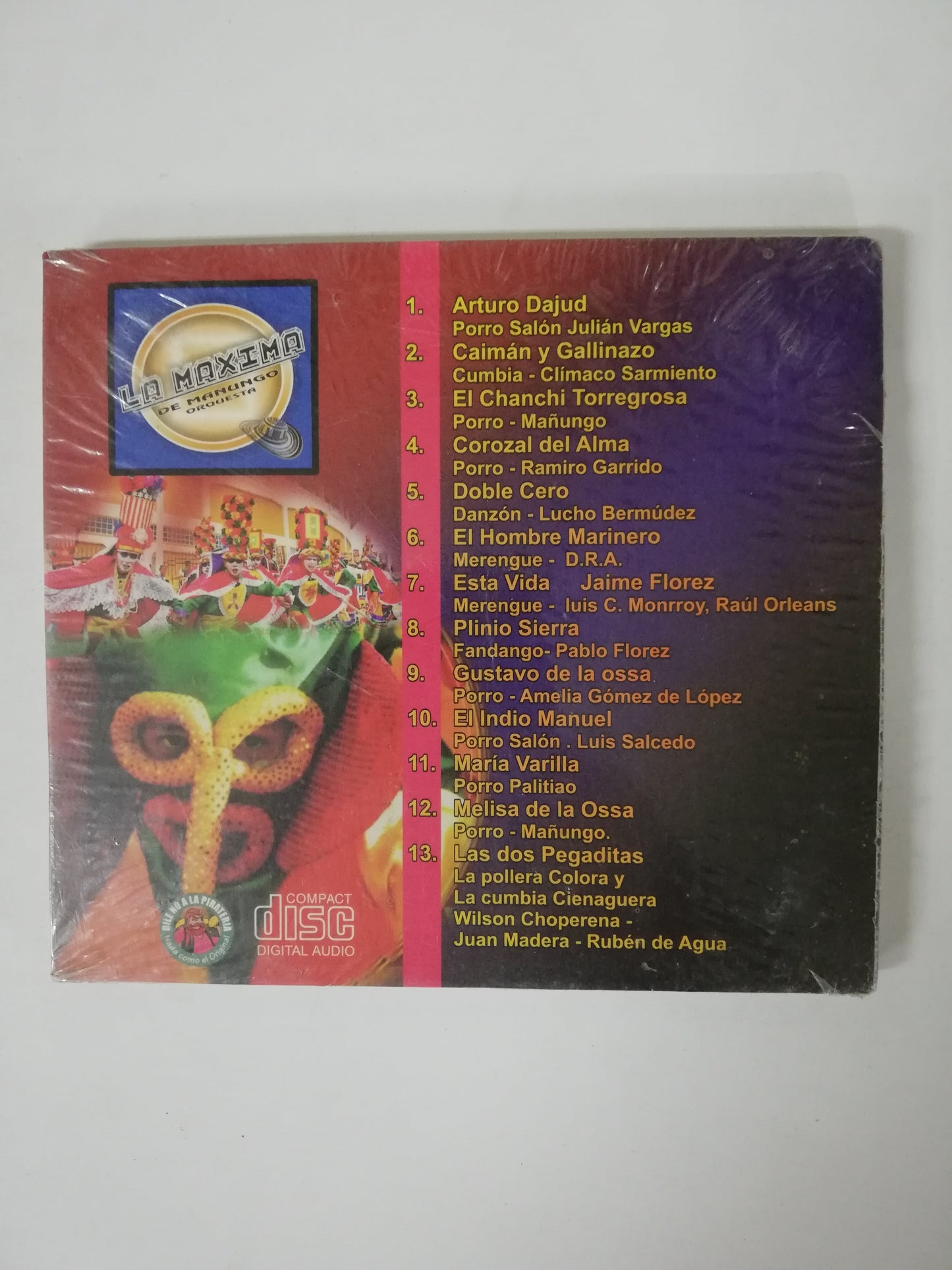 CD ORQUESTA LA MÁXIMA DE MAÑUNGO - DE FIESTA POR COLOMBIA