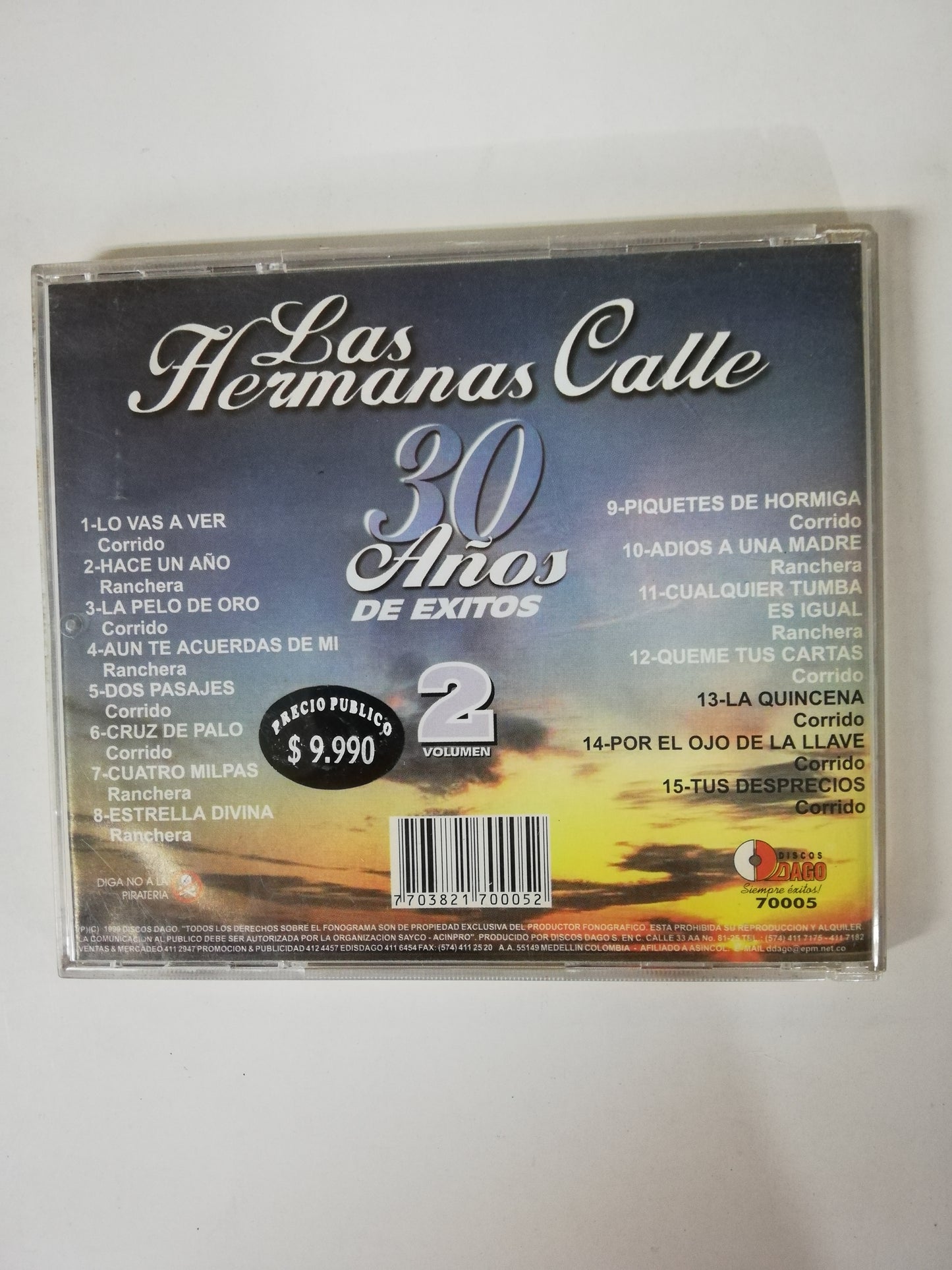 CD LAS HERMANITAS CALLE - 3O AÑOS DE EXITOS VOL. 2