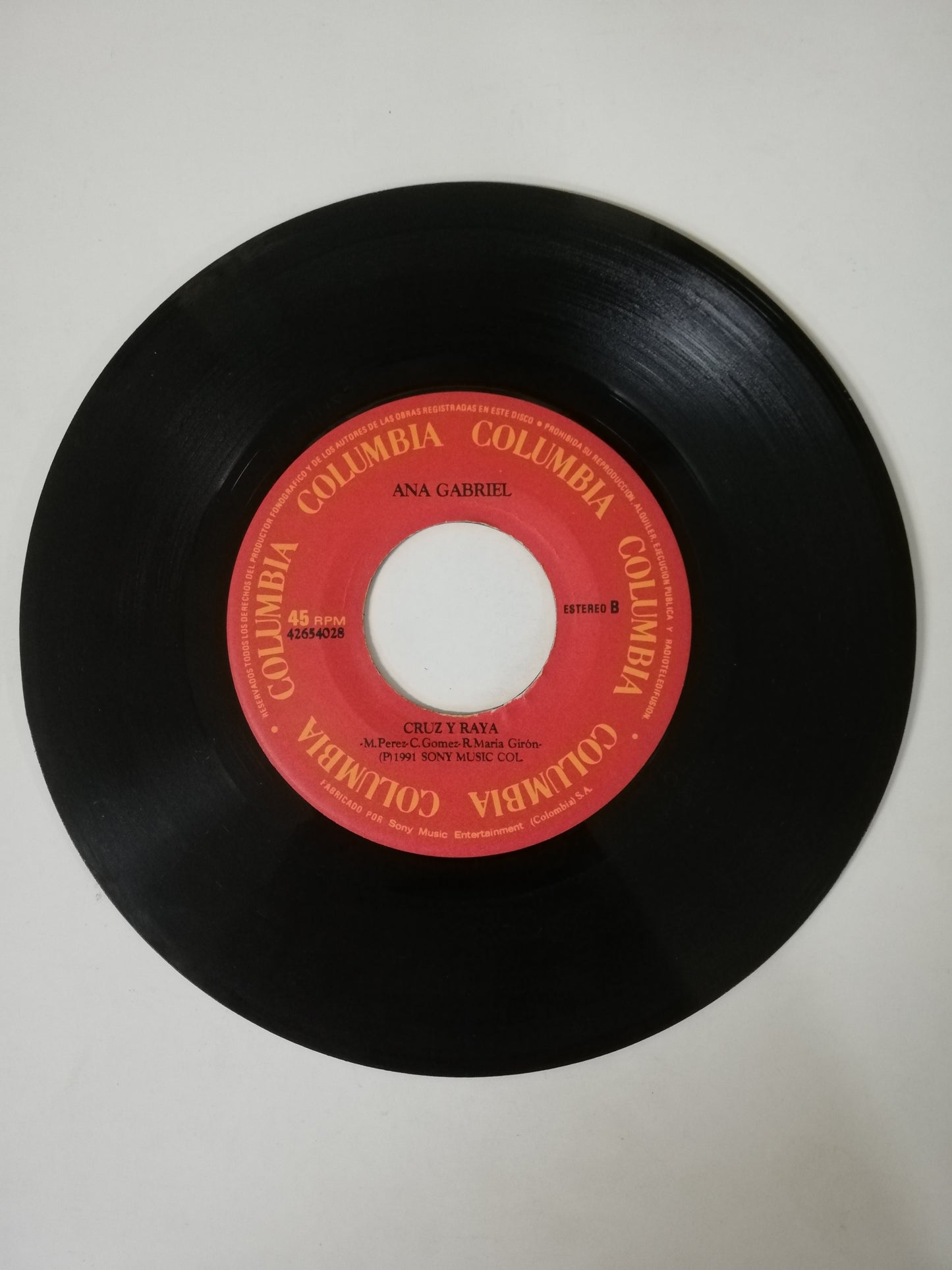 VINILO ANA GABRIEL - ES DEMASIADO TARDE / CRUZ Y RAYA