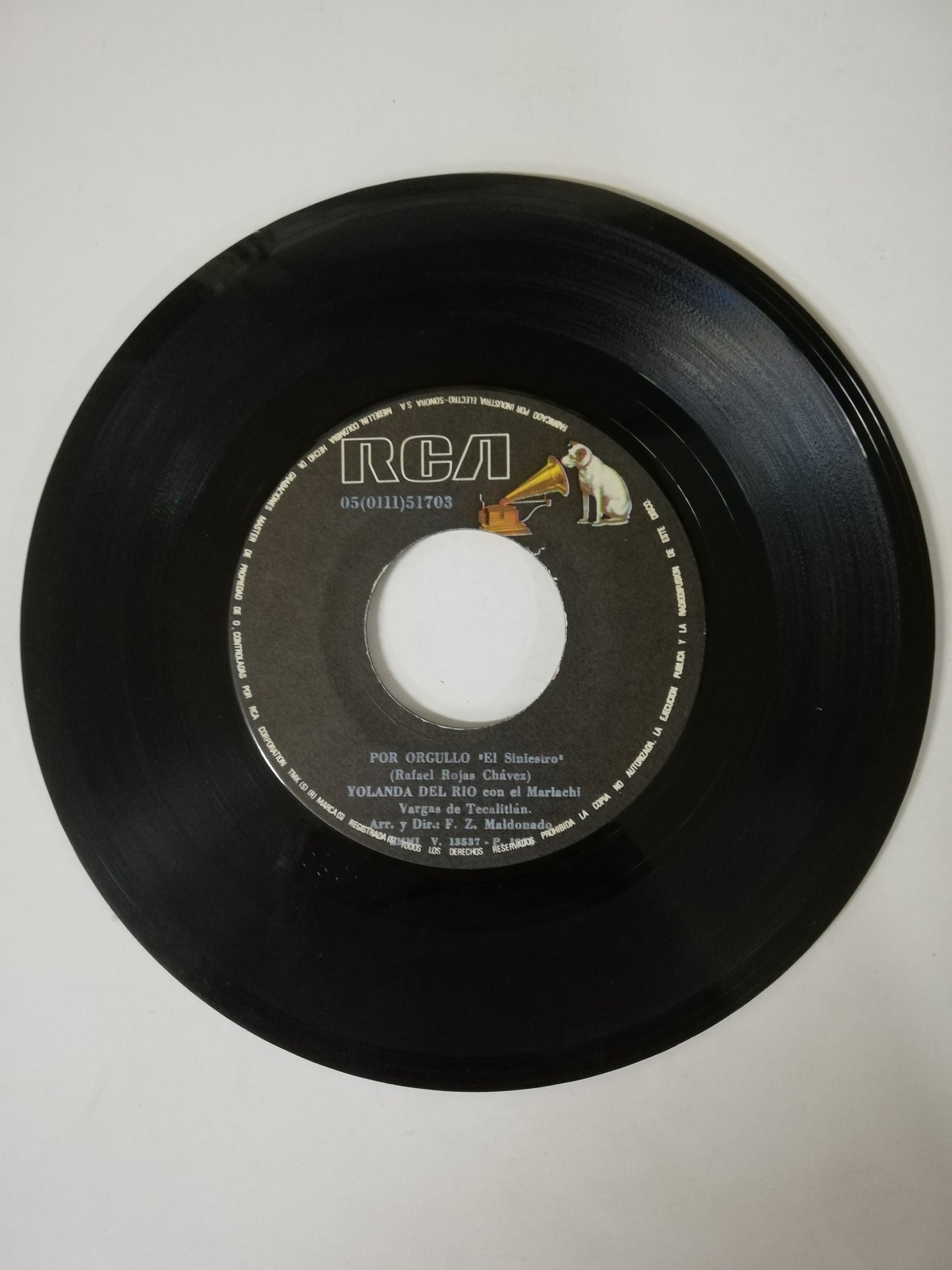 VINILO YOLANDA DEL RIO - POR ORGULLO / SE ME OLVIDO OTRA VEZ