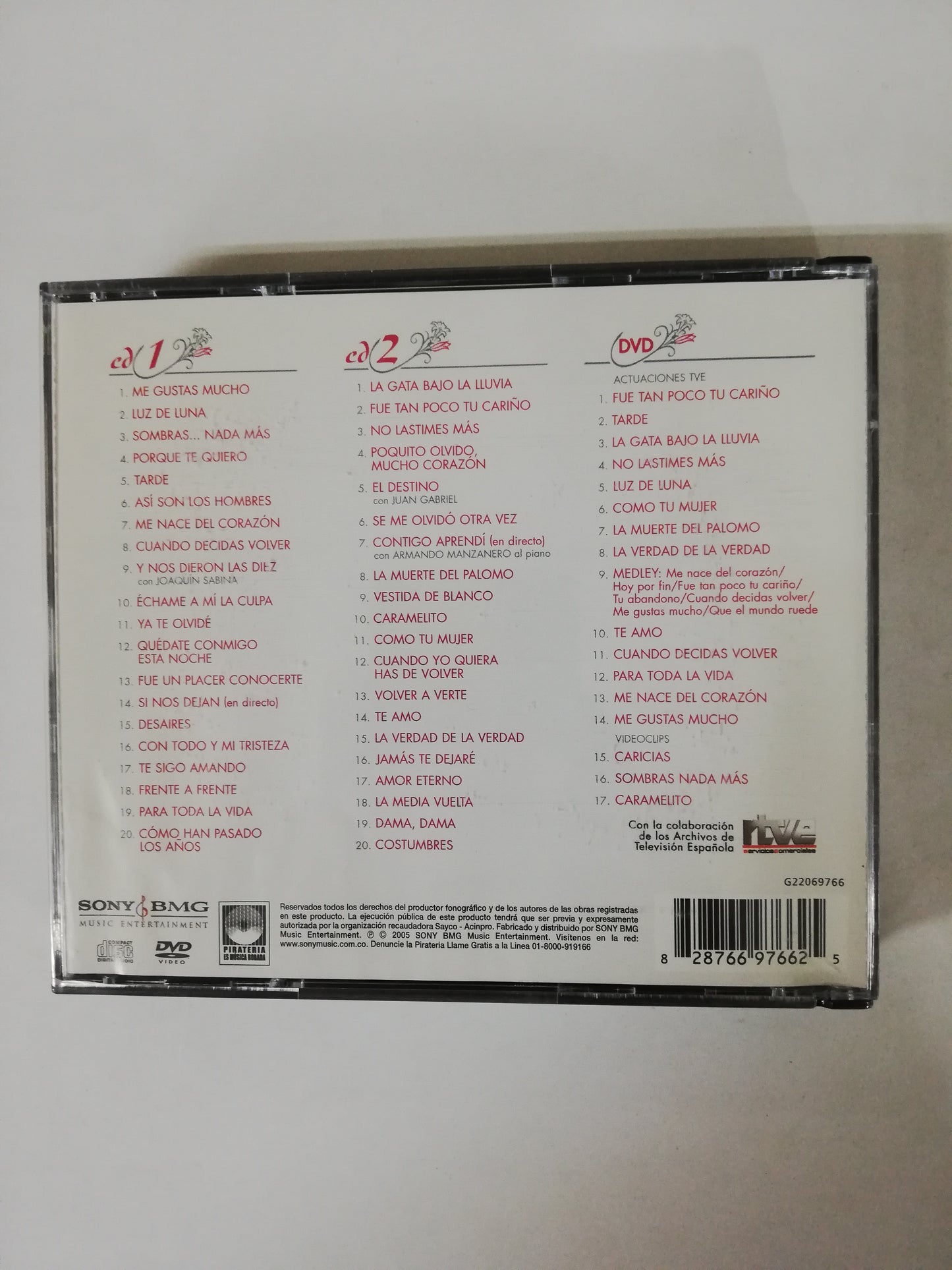 CD ROCIO DURCAL - ME GUSTAS MUCHO: TODOS LOS GRANDES EXITOS - 2CD + 1DVD