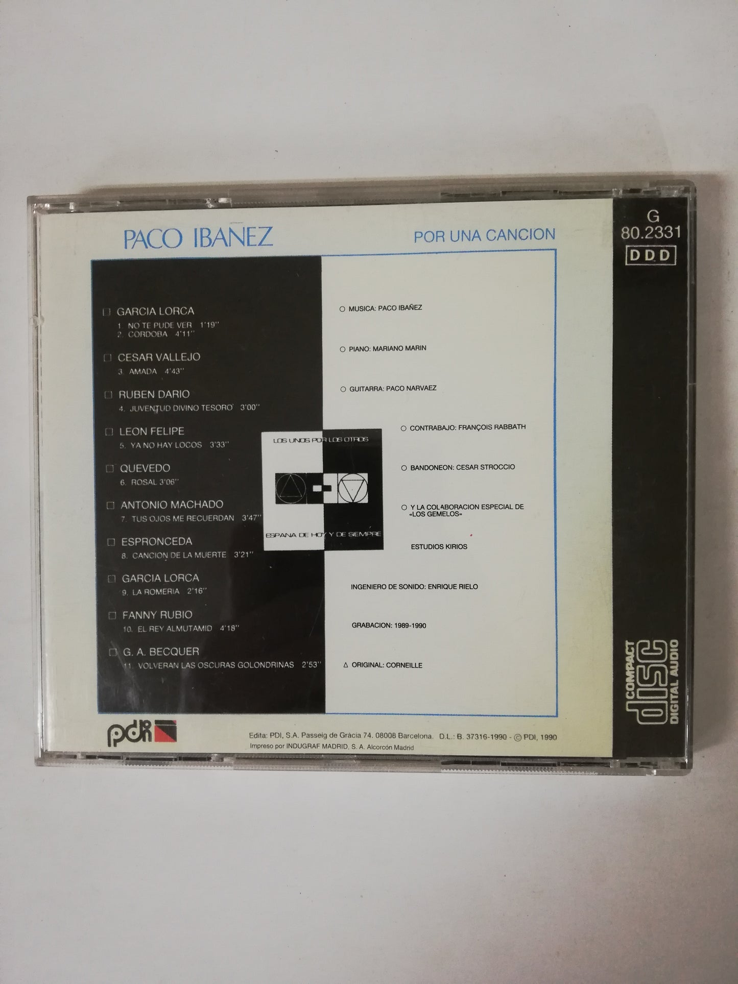 CD PACO IBAÑEZ - POR UNA CANCIÓN