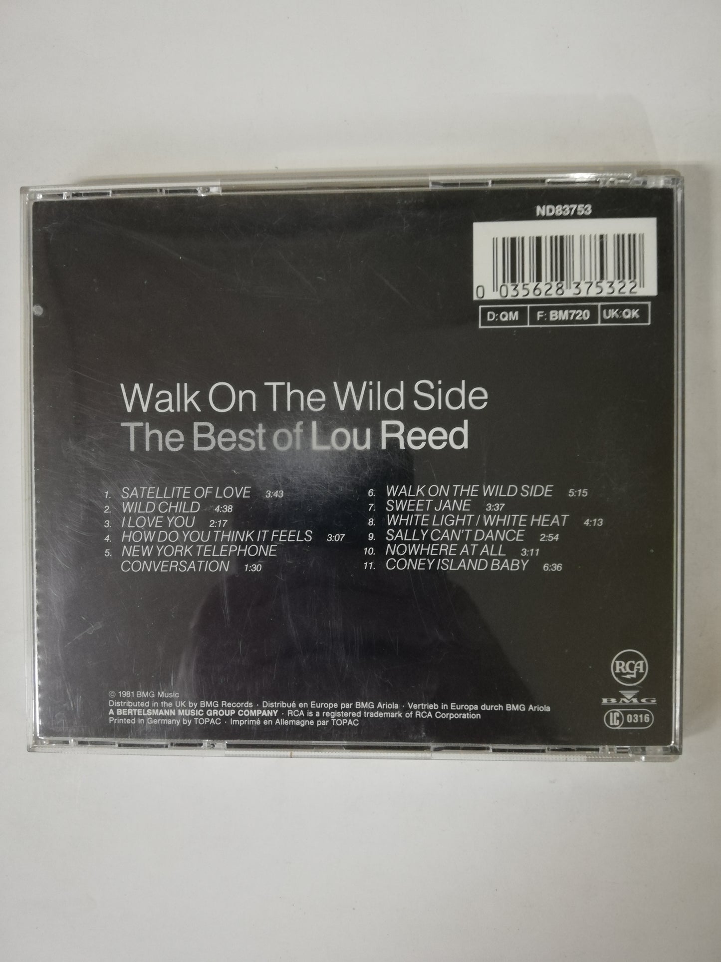 CD LOU REED - WALK ON THE WILD SIDE: THE BEST OF LOU REED