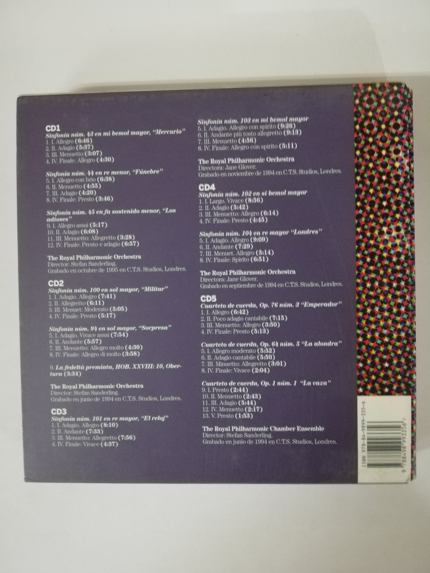 CD BOX SET JOSEPH HAYDN - GRANDES COMPOSITORES DE LA MÚSICA CLÁSICA - CD X 5