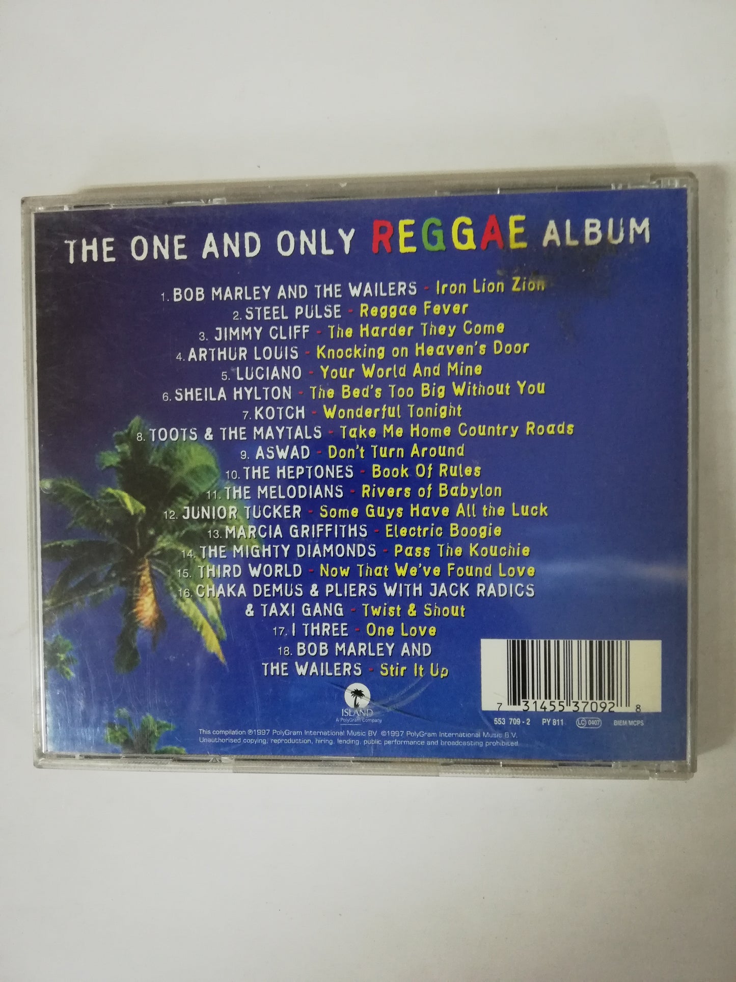 CD THE ONE AND ONLY REGGAE ALBUM - REGGAE COMPILATION
