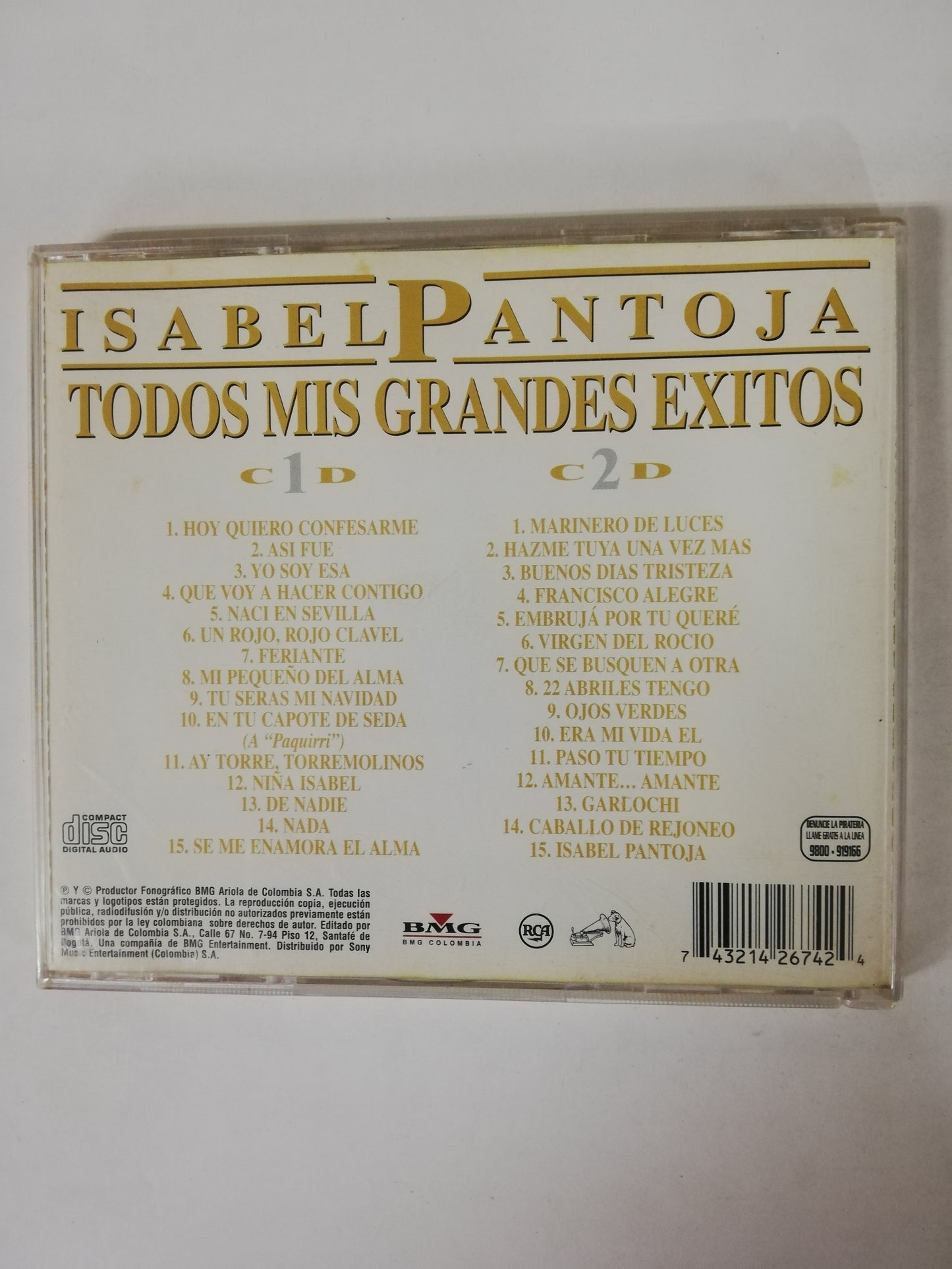 CD ISABEL PANTOJA - TODOS MIS GRANDES EXITOS - CD X 2