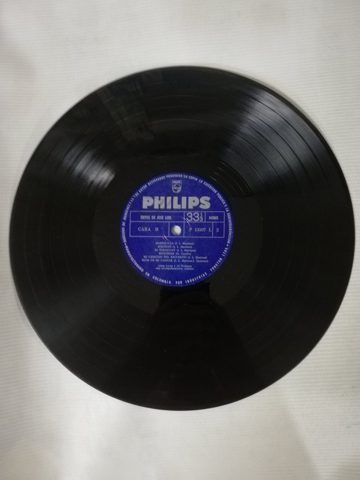 LP JOSÉ LUIS - JOSÉ LUIS Y SU GUITARRA, CON ACOMPAÑAMIENTO RITMICO