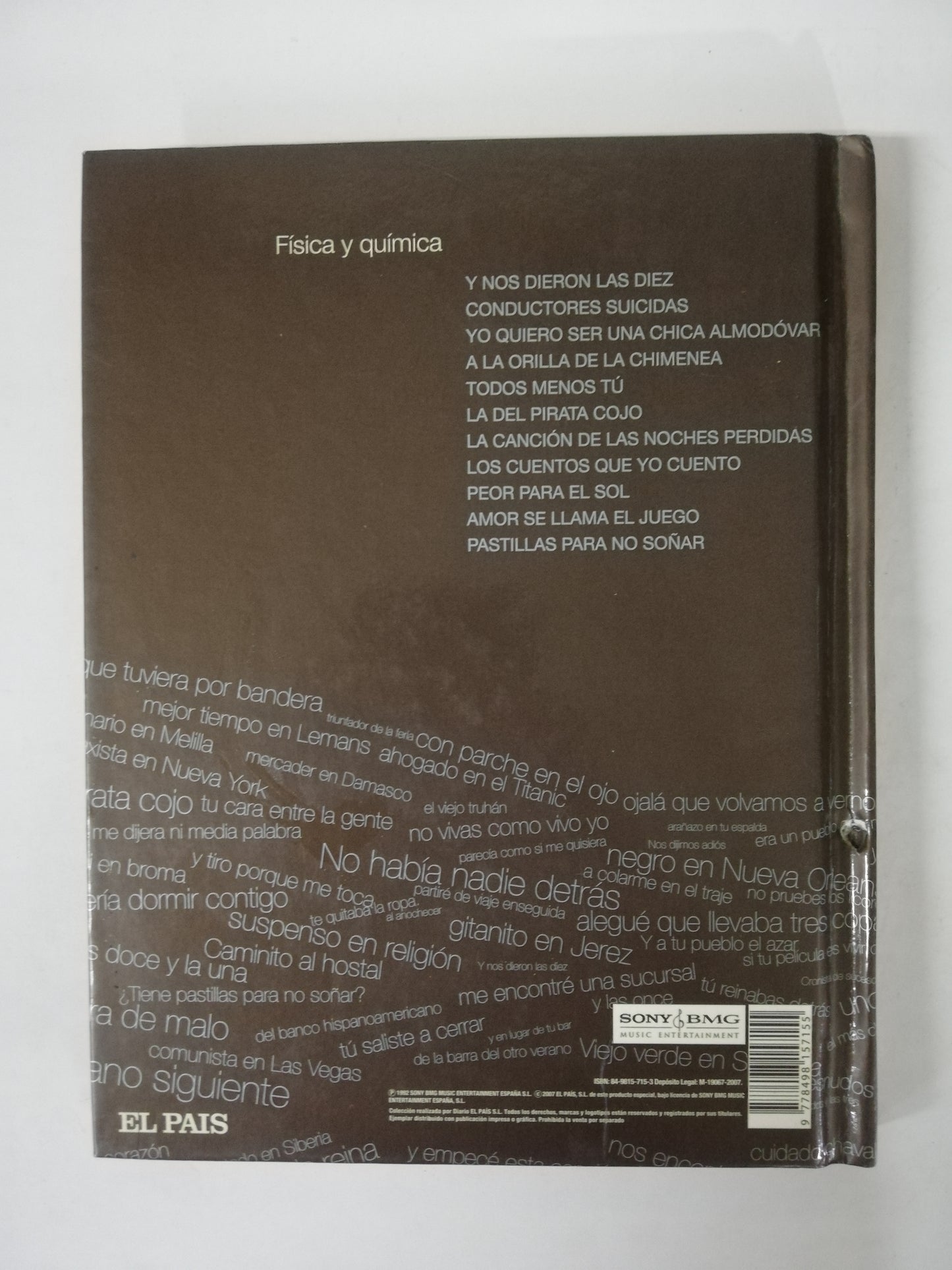 CD JOAQUIN SABINA - PALABRAS HECHAS CANCIONES - FÍSICA Y QUÍMICA