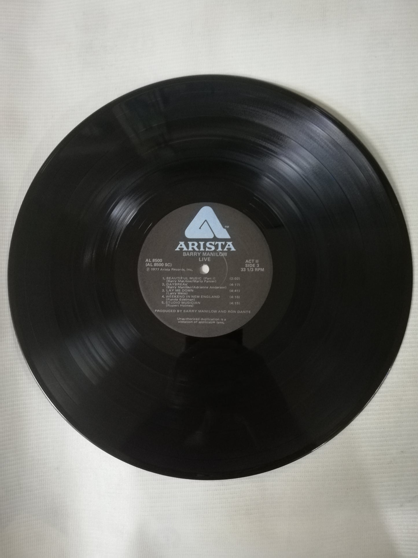 LP BARRY MANILOW - LIVE - VINYL X 2