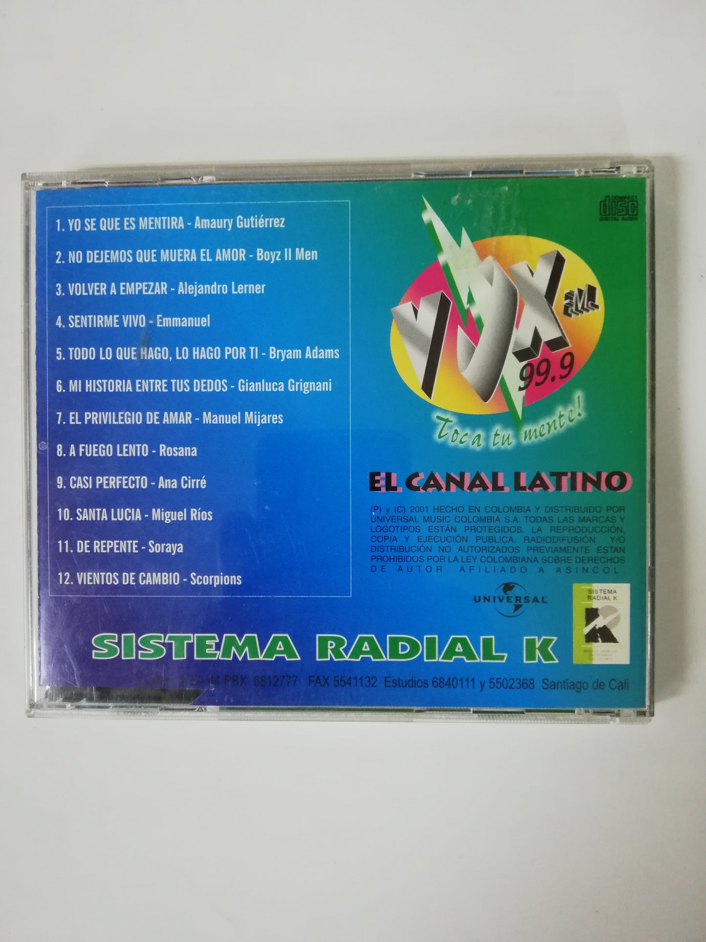 CD VOX FM 99.9 - VARIOS INTÉRPRETES