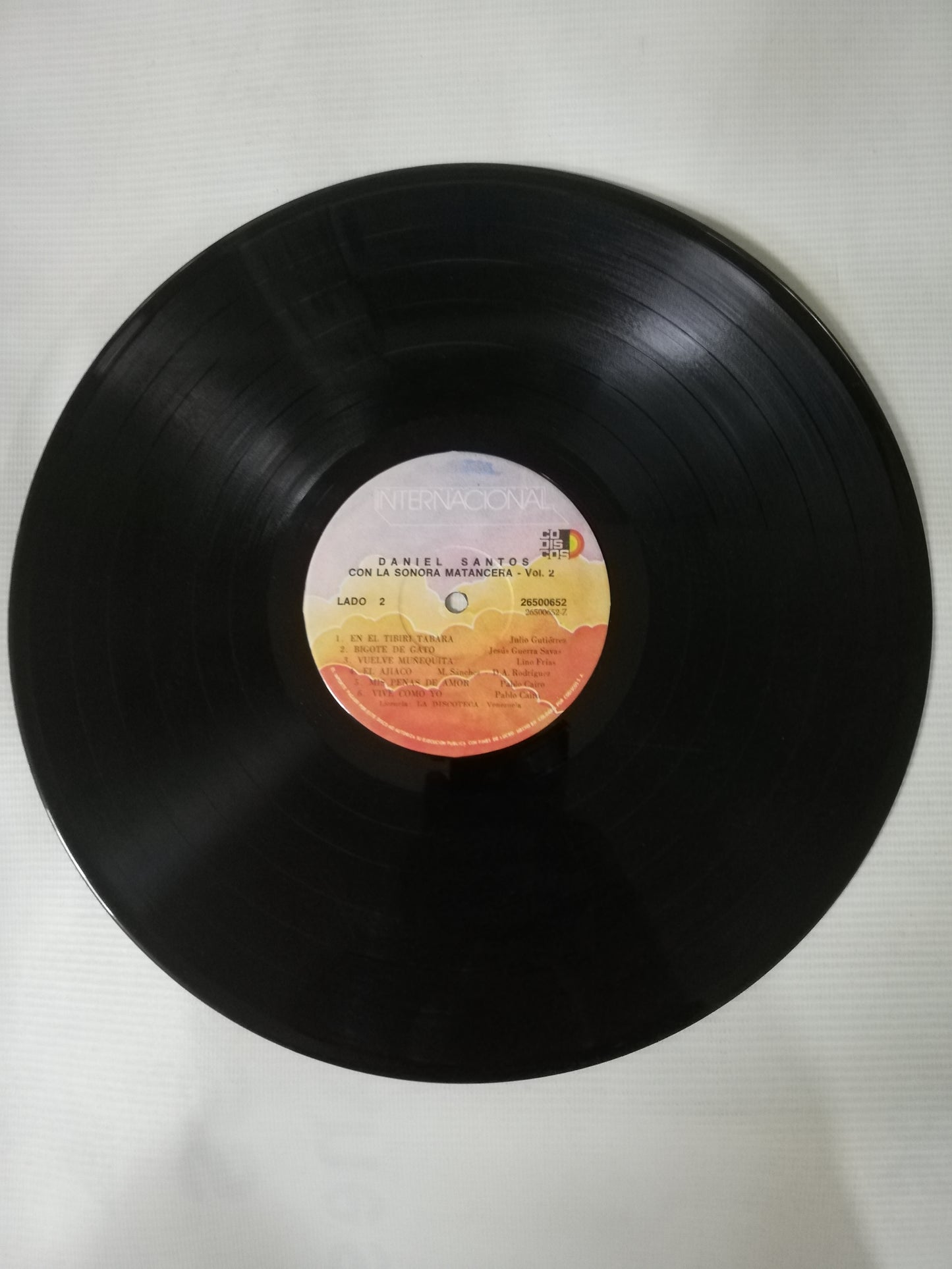 LP DANIEL SANTOS - DANIEL SANTOS CON LA SONORA MATANCERA VOL. 2