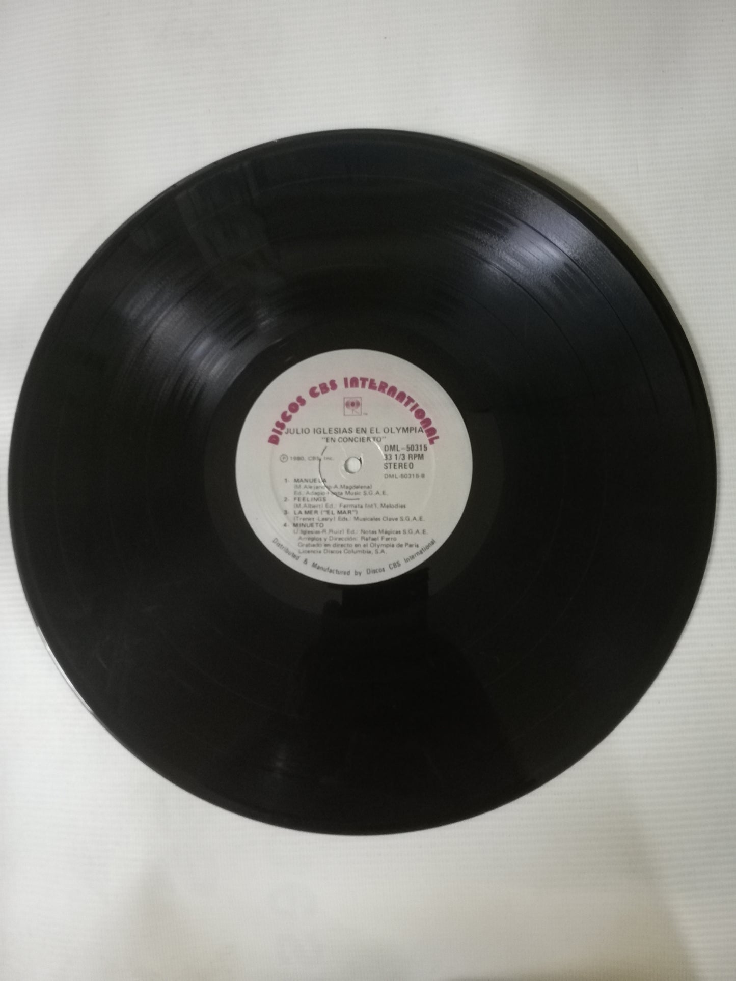 LP JULIO IGLESIAS - EN EL OLYMPIA