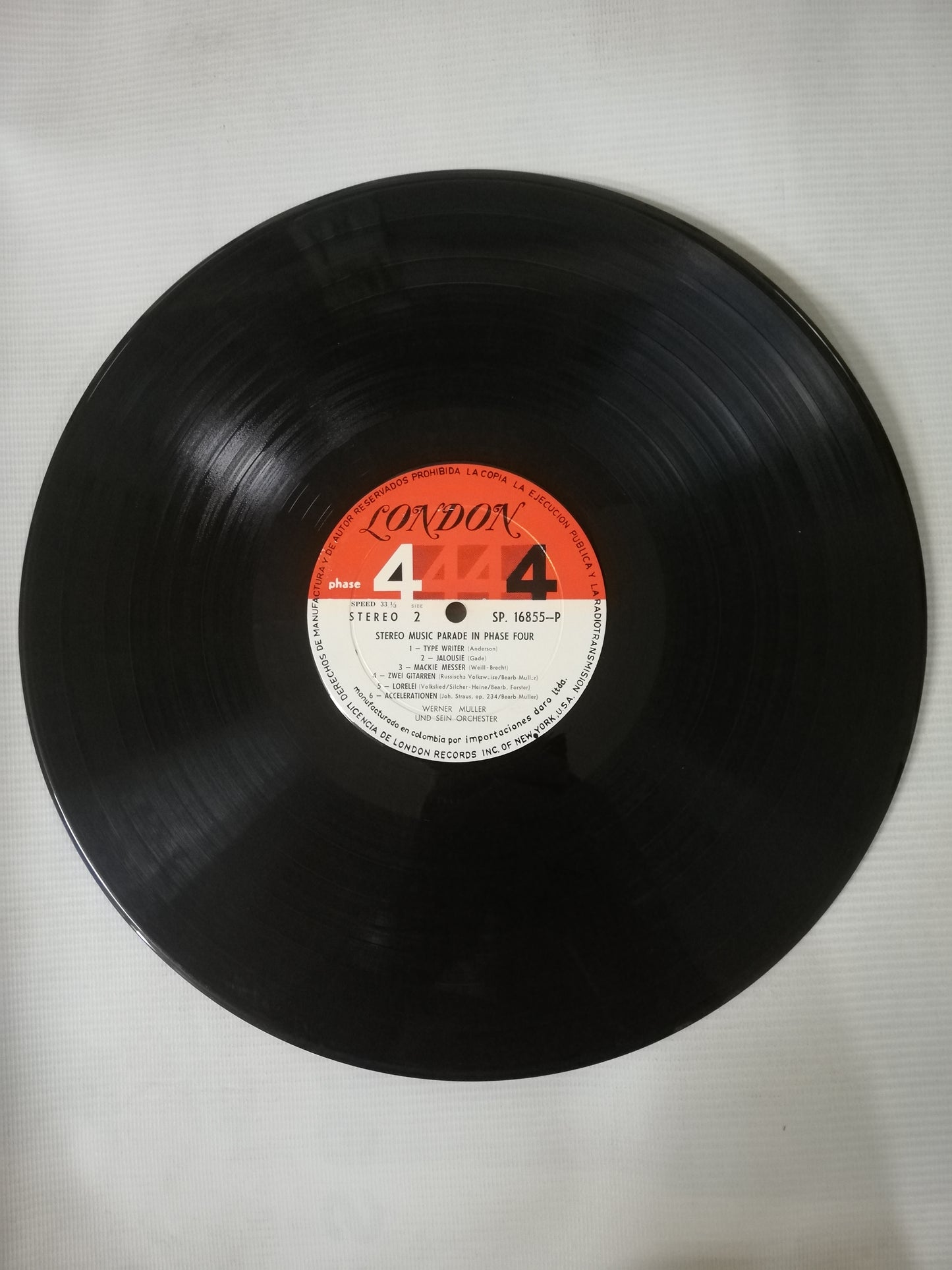 LP WERNER MÜLLER UND SEIN ORCHESTER - STEREO MUSIC PARADE IN PHASE FOUR