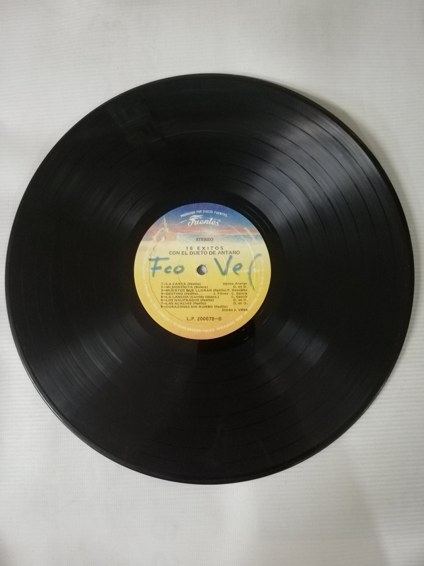 LP DUETO DE ANTAÑO - 16 EXITOS DEL DUETO DE ANTAÑO