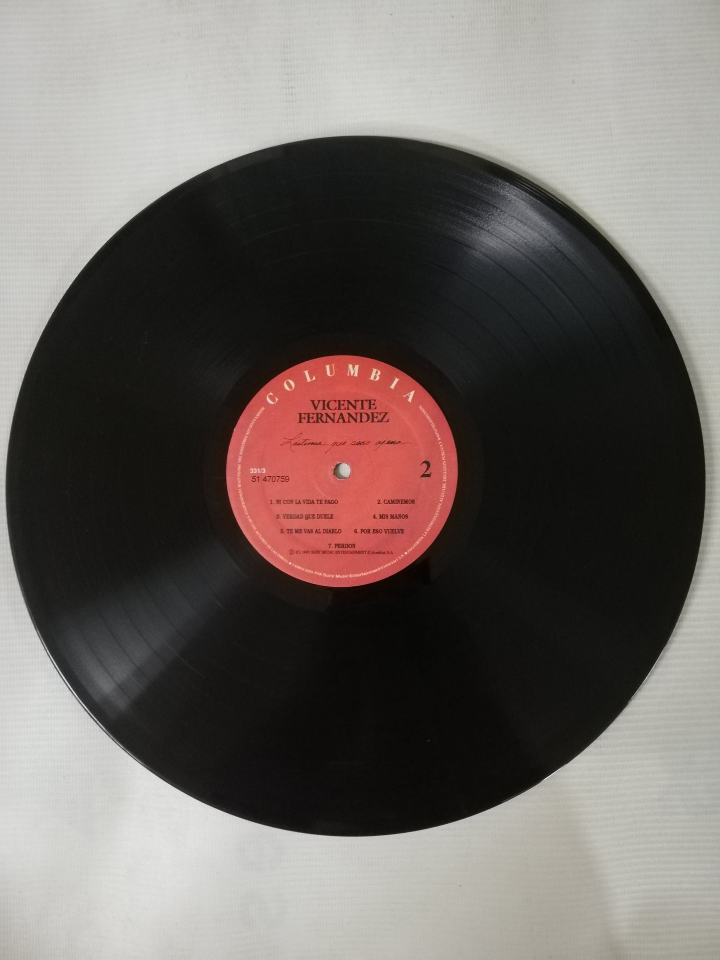 LP VICENTE FERNANDEZ - LASTIMA QUE SEAS AJENA