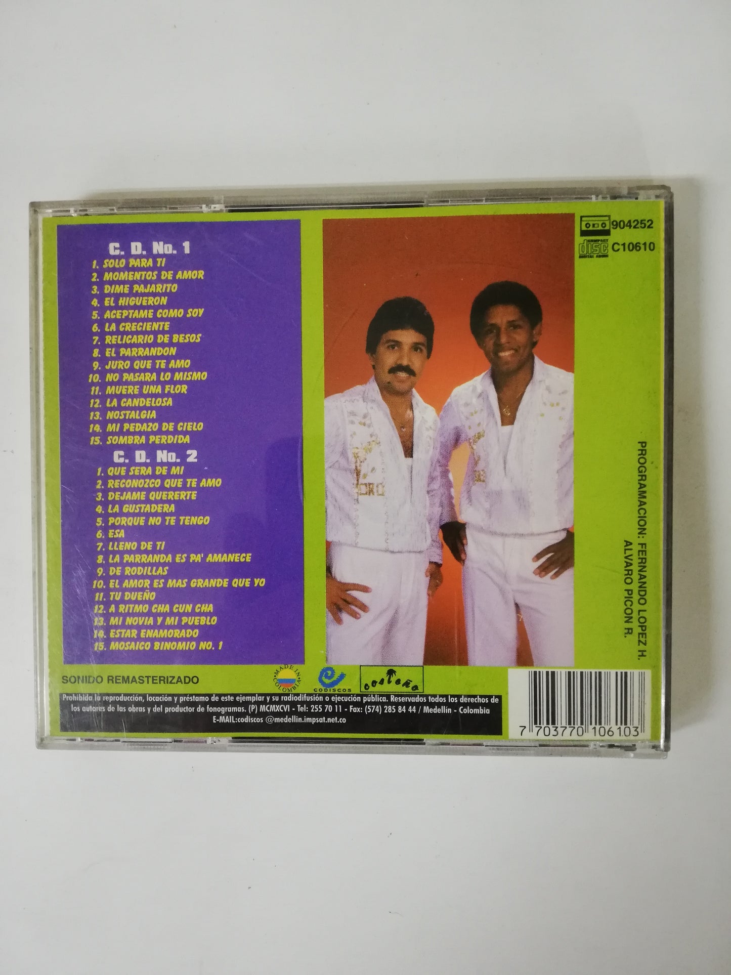 CD RAFAEL OROZCO CON EL BINOMIO DE ORO - LOS 30 MEJORES - CD X 2