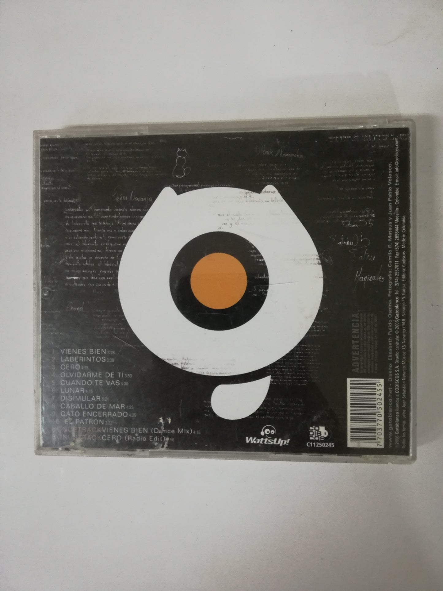 CD GATO BLANCO - EMPEZAR DE CERO