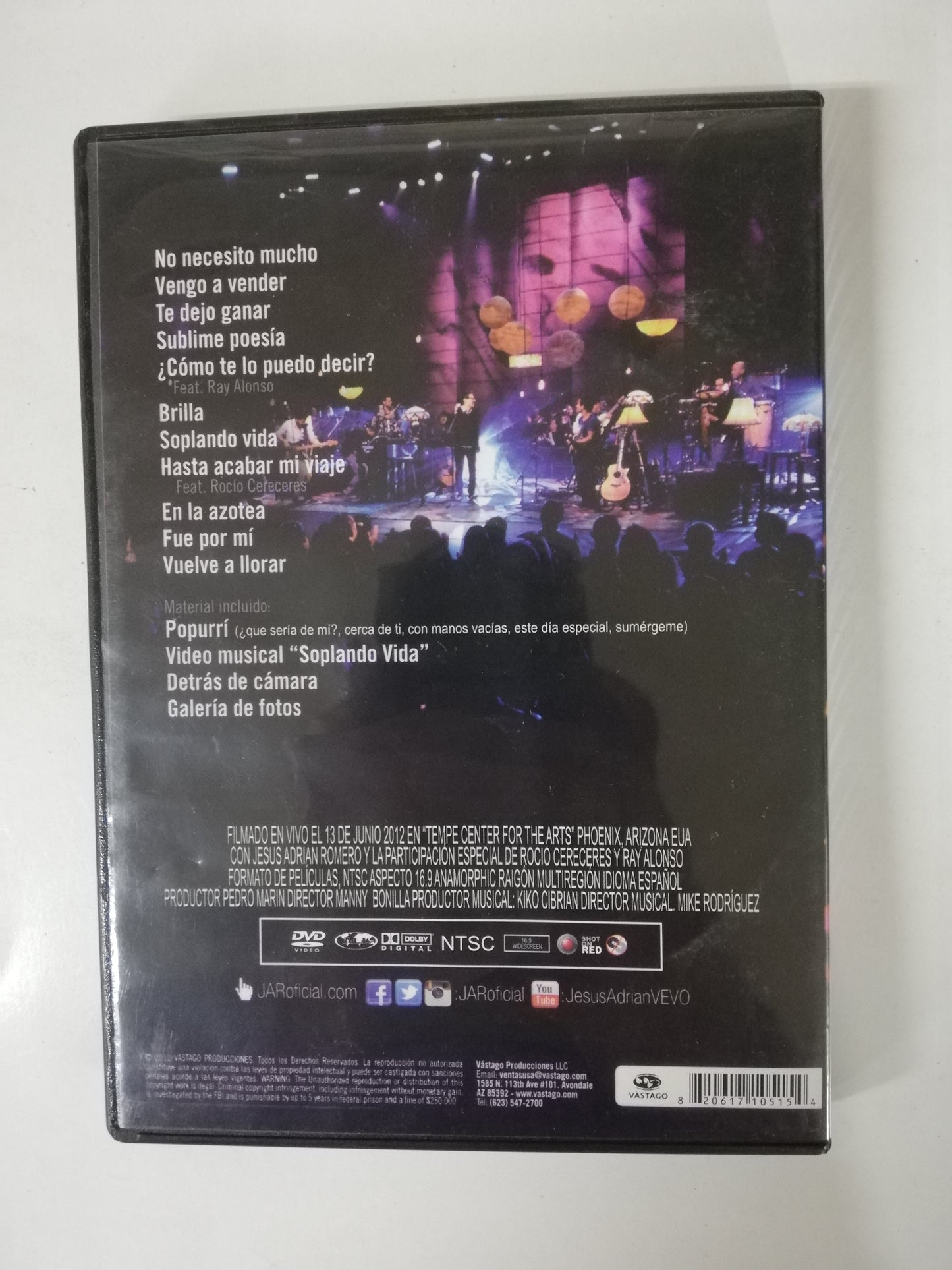 DVD JESUS ADRIAN ROMERO - SOPLANDO VIDA