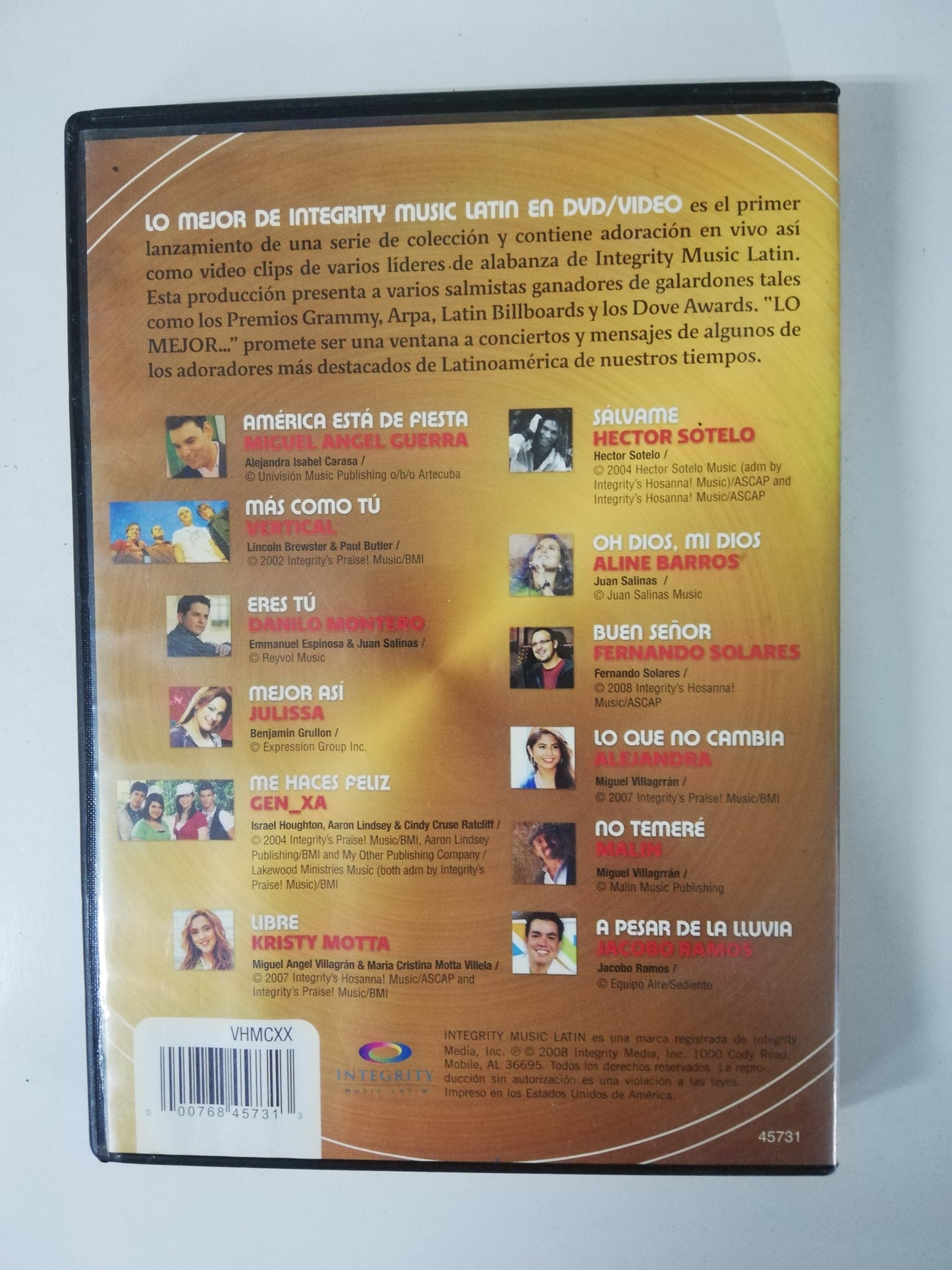 DVD LO MEJOR DE INTEGRITY MUSIC LATIN - VARIOS INTÉRPRETES